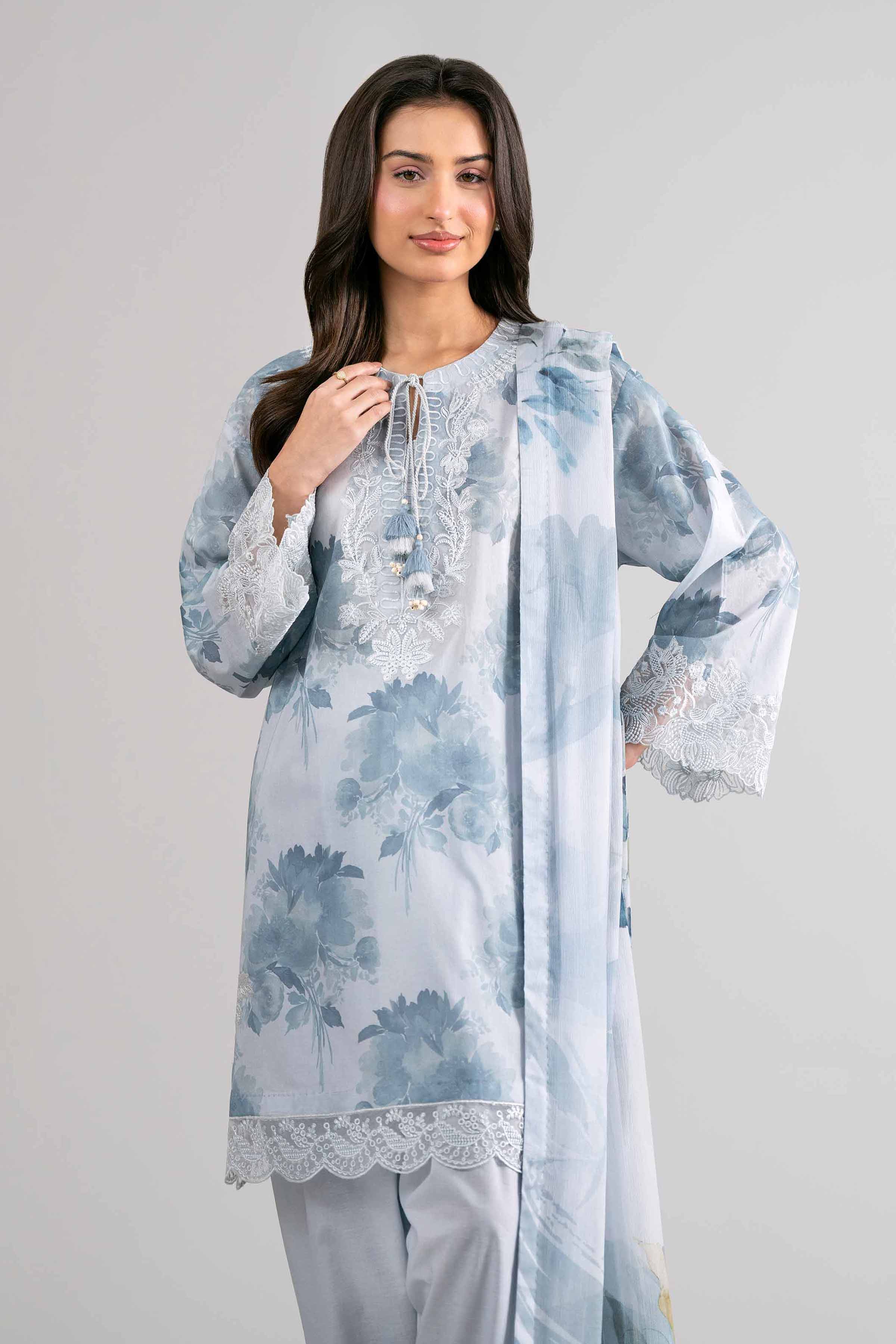 3 Piece - Digital Printed Embroidered Suit - 42601757 for Women - Unstitched Collection | Nishat | Shop Online