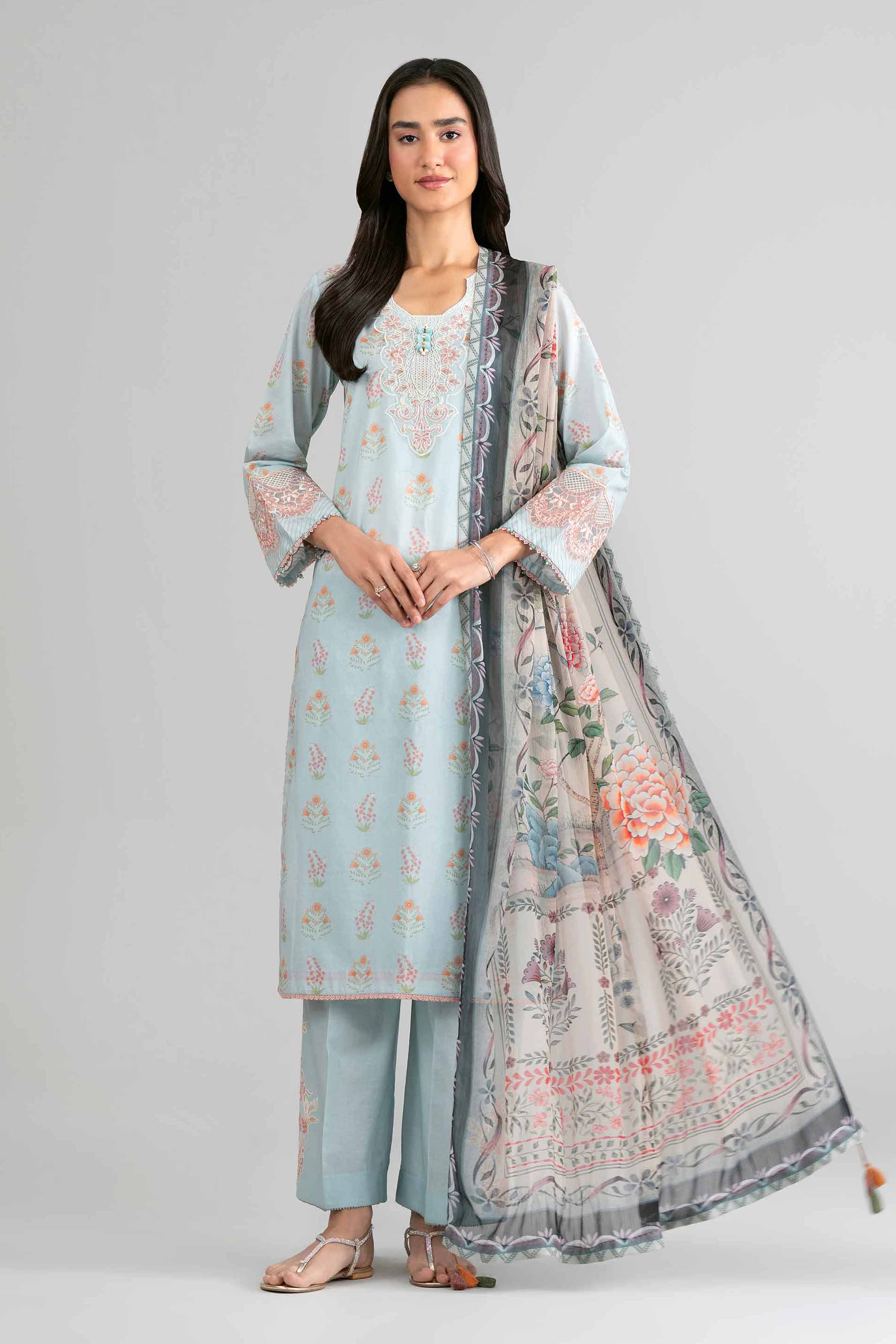 3 Piece - Digital Printed Embroidered Suit - 42601758 for Women - Unstitched Collection | Nishat | Shop Online