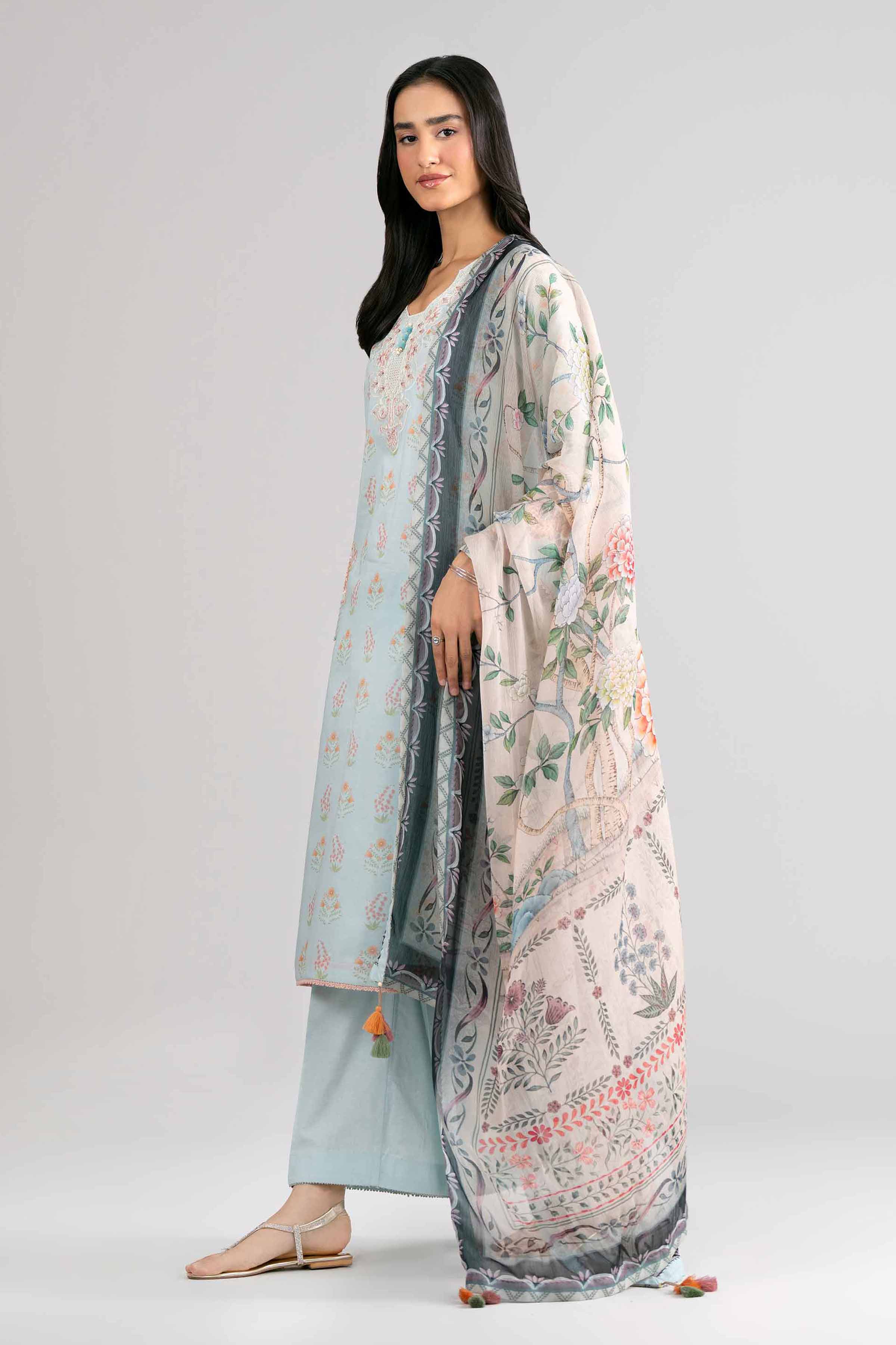 3 Piece - Digital Printed Embroidered Suit - 42601758 for Women - Unstitched Collection | Nishat | Shop Online