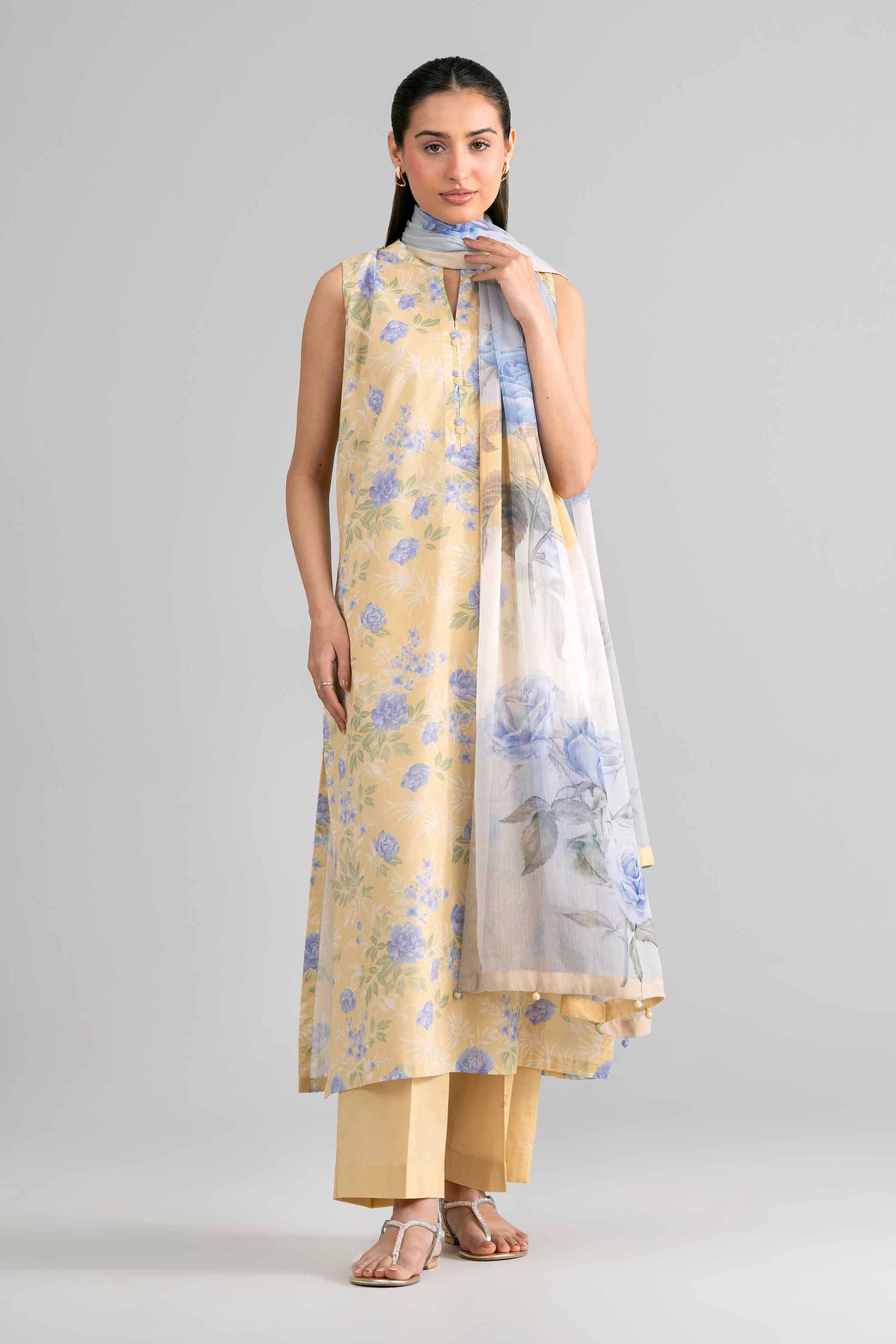 3 Piece - Digital Printed Suit - 42601761 for Women - Unstitched Collection | Nishat | Shop Online