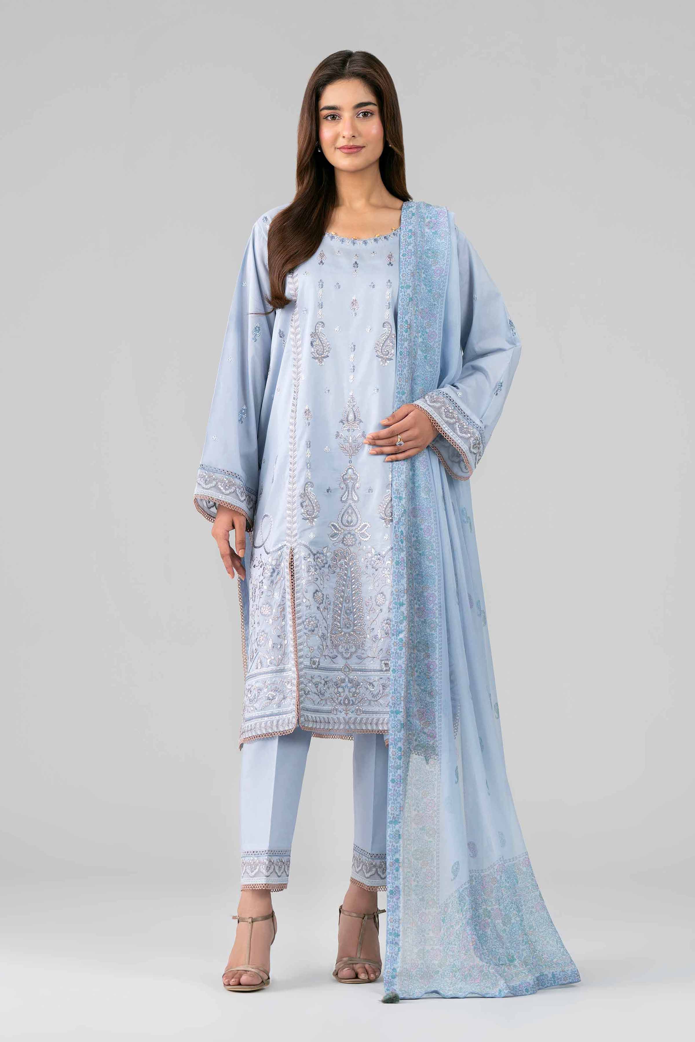 3 Piece - Digital Printed Embroidered Suit - 42601770 for Women - Unstitched Collection | Nishat | Shop Online