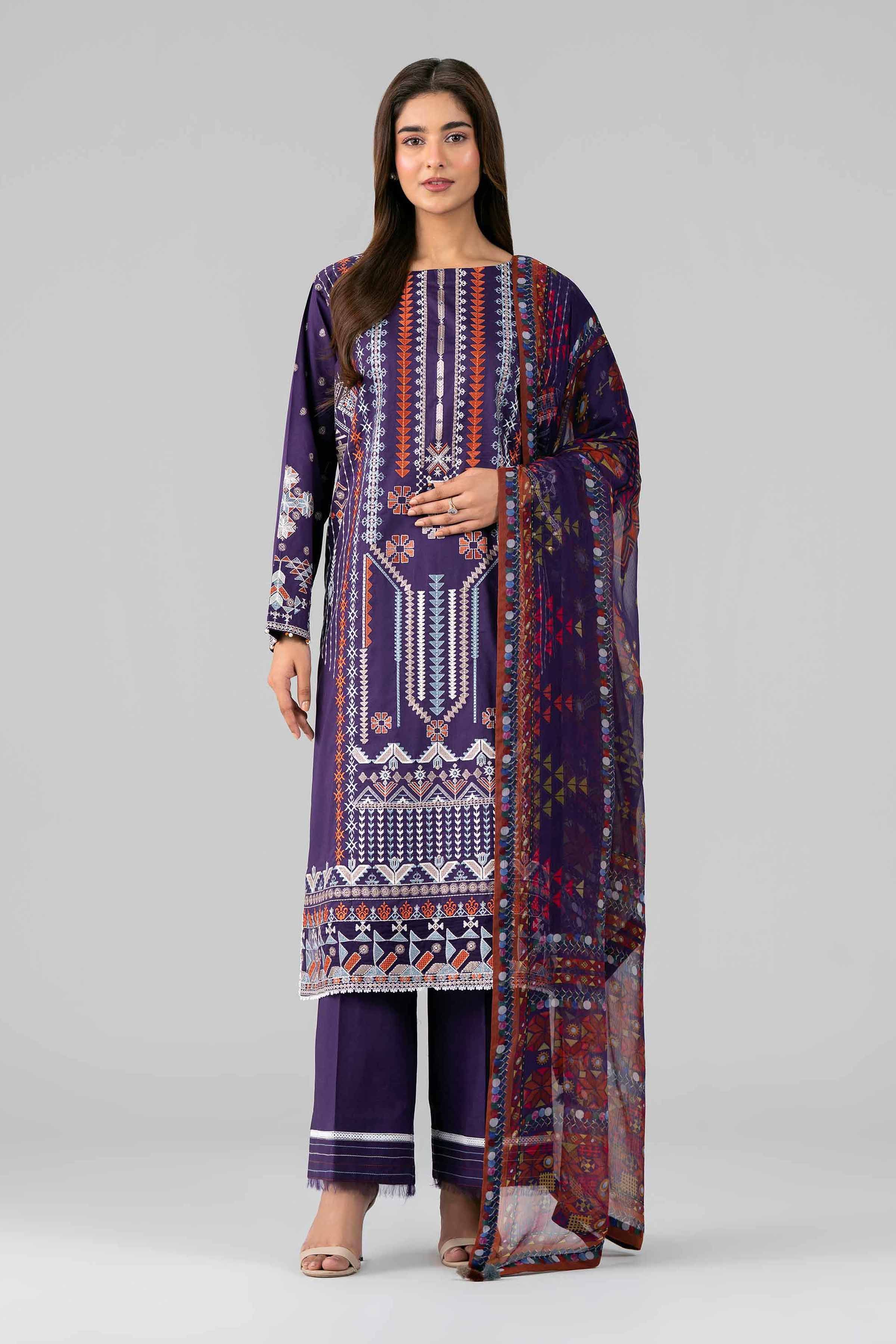 3 Piece - Digital Printed Embroidered Suit - 42601772 for Women - Unstitched Collection | Nishat | Shop Online