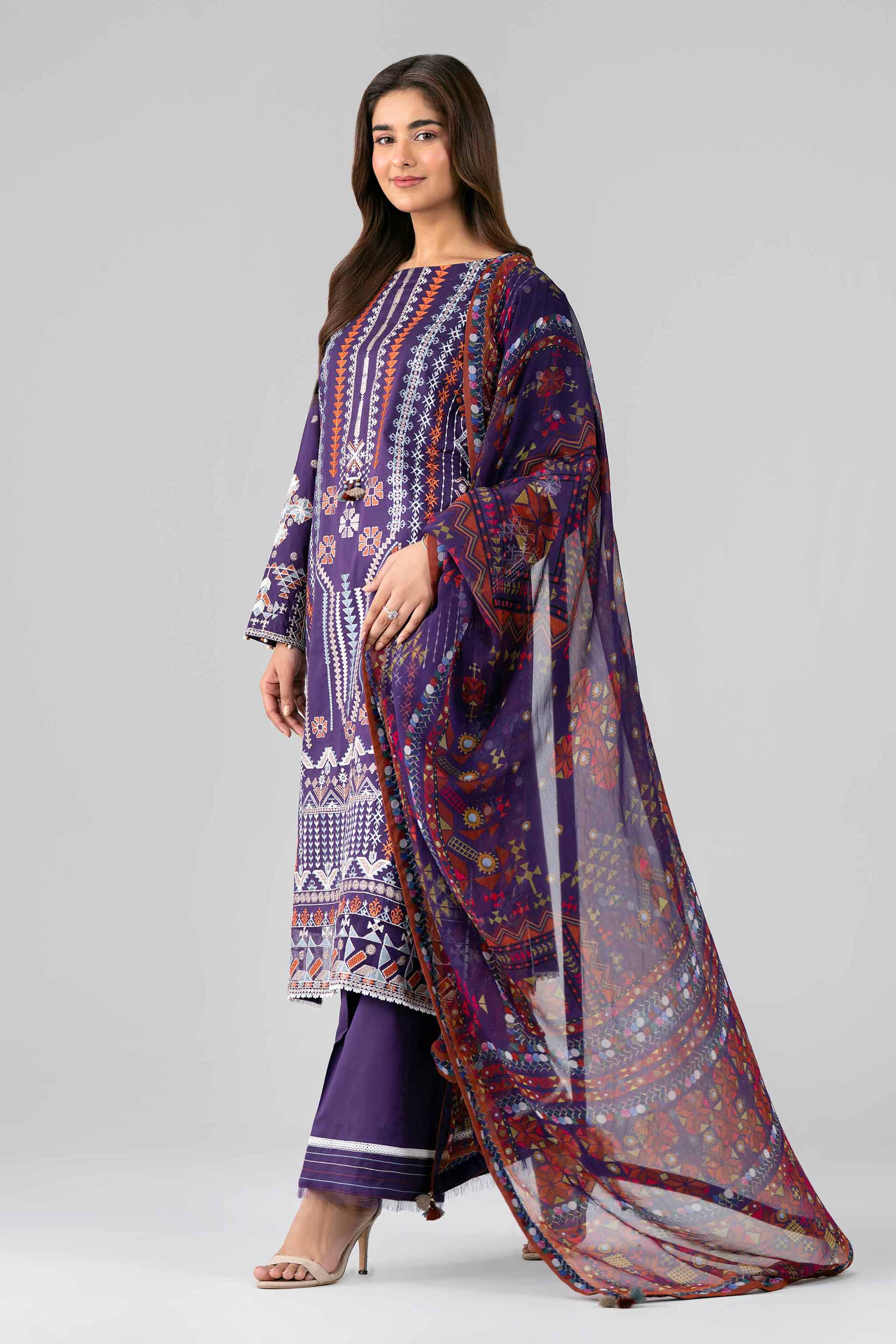 3 Piece - Digital Printed Embroidered Suit - 42601772 for Women - Unstitched Collection | Nishat | Shop Online