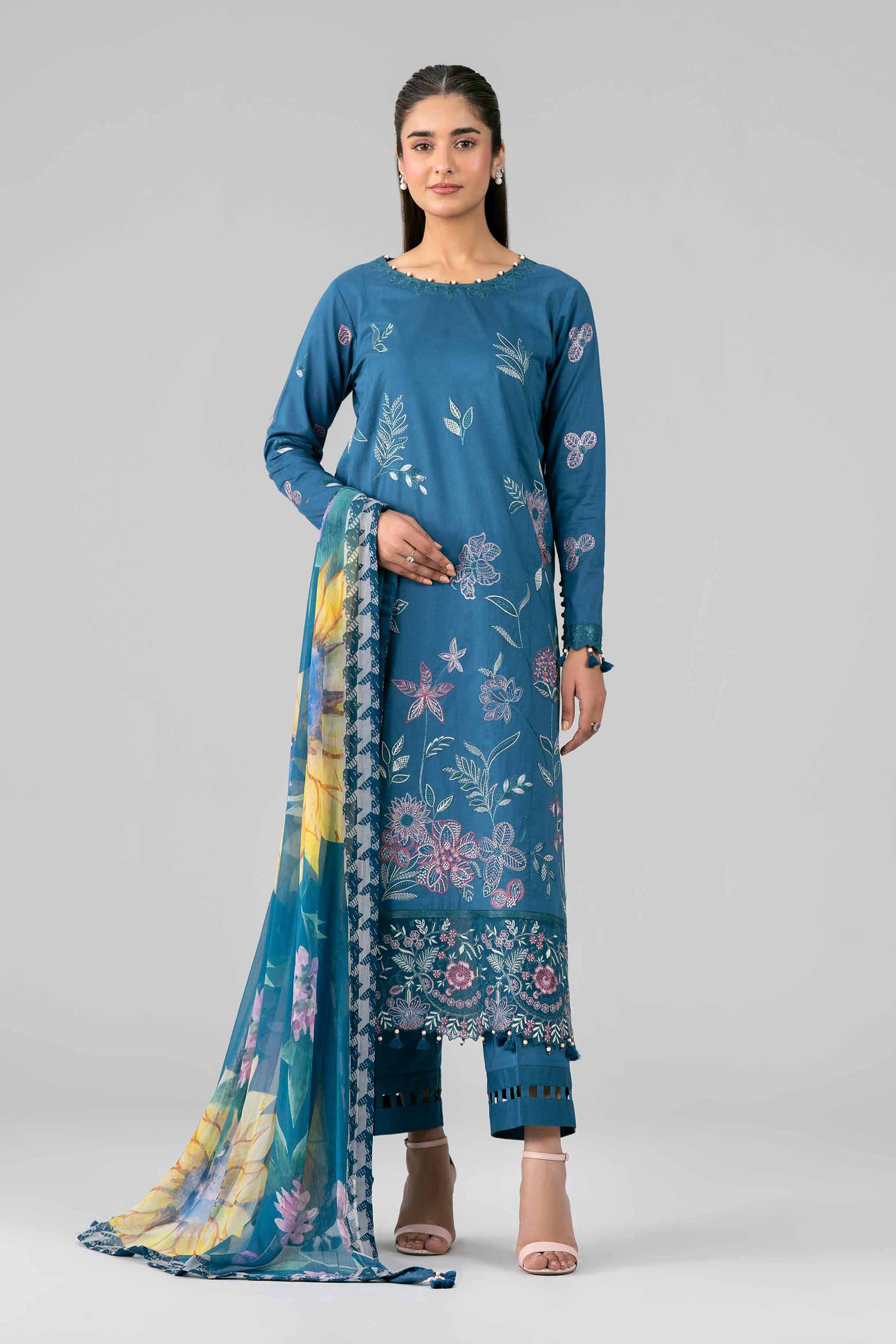 3 Piece - Digital Printed Embroidered Suit - 42601777 for Women - Unstitched Collection | Nishat | Shop Online