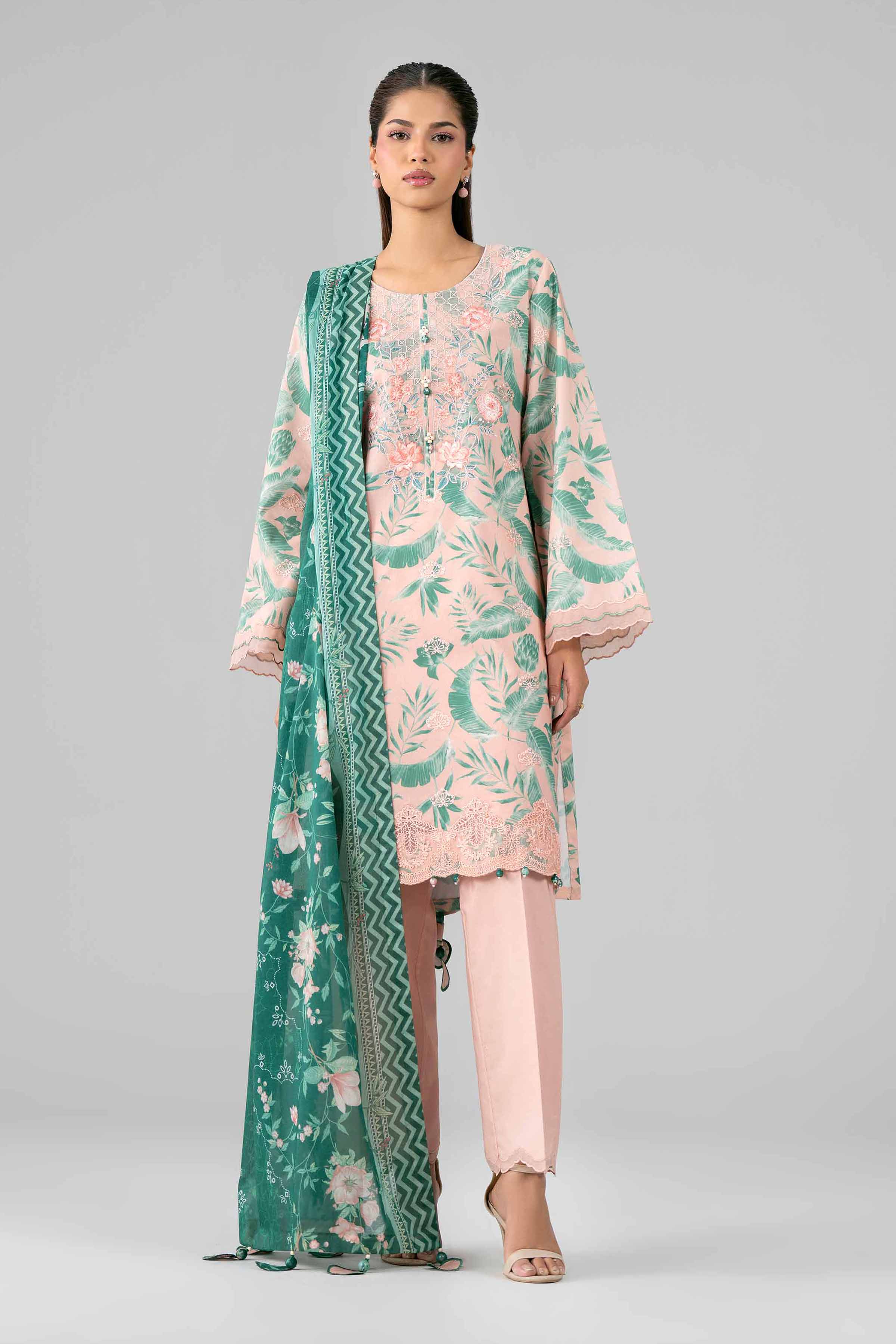 3 Piece - Printed Embroidered Suit - 42601779 for Women - Unstitched Collection | Nishat | Shop Online