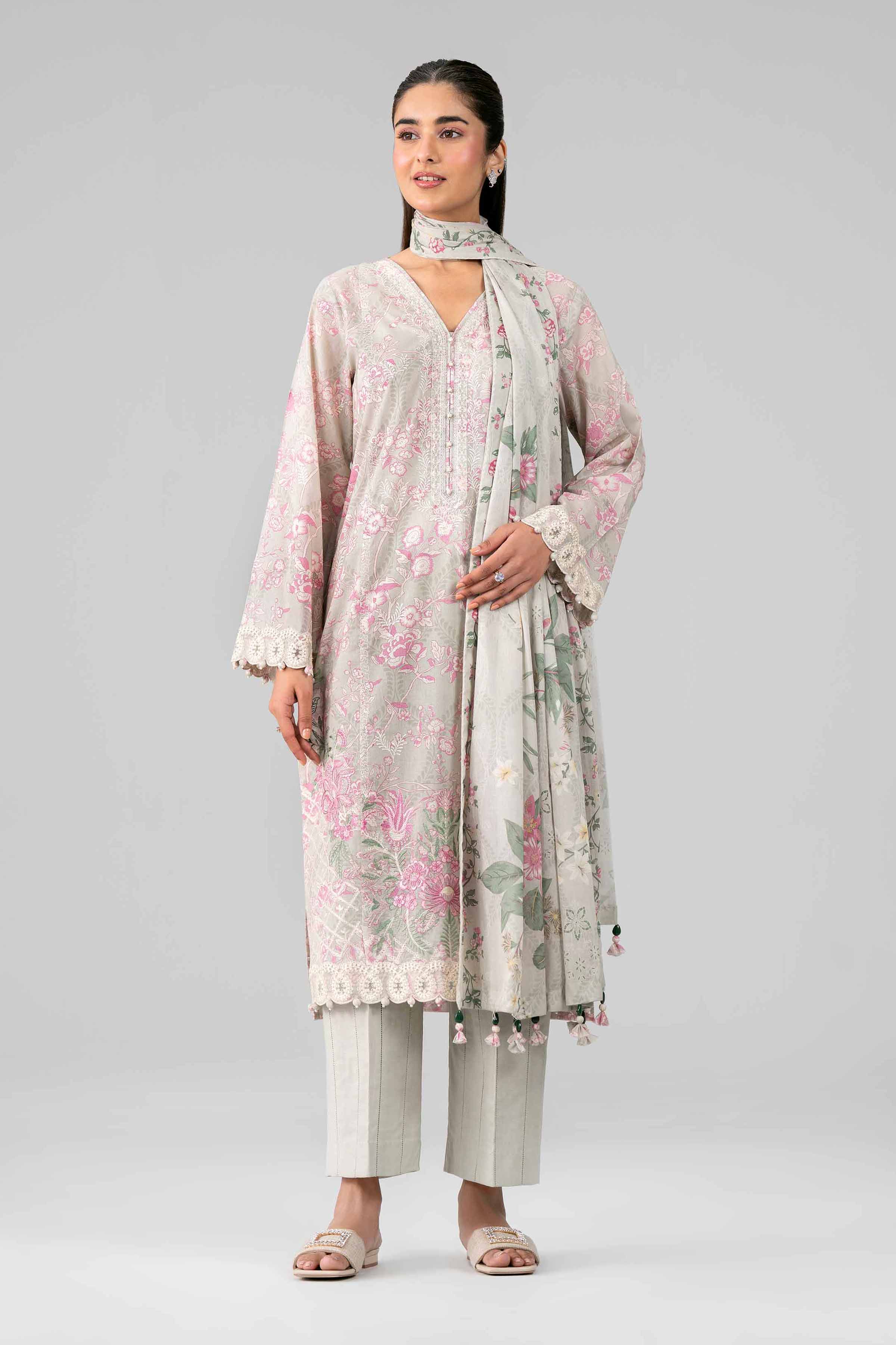 3 Piece - Printed Embroidered Suit - 42601780 for Women - Unstitched Collection | Nishat | Shop Online