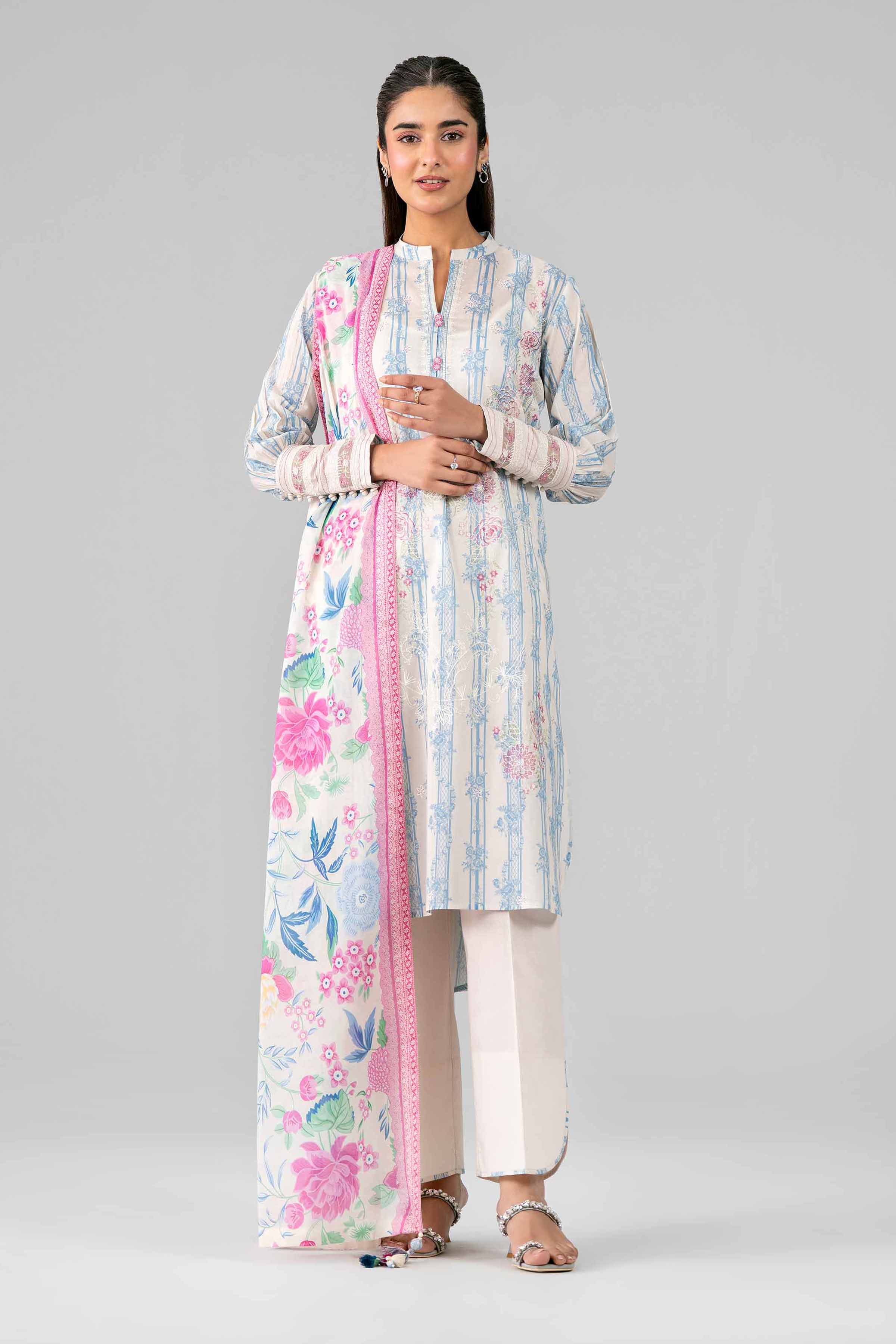 3 Piece - Printed Embroidered Suit - 42601783 for Women - Unstitched Collection | Nishat | Shop Online