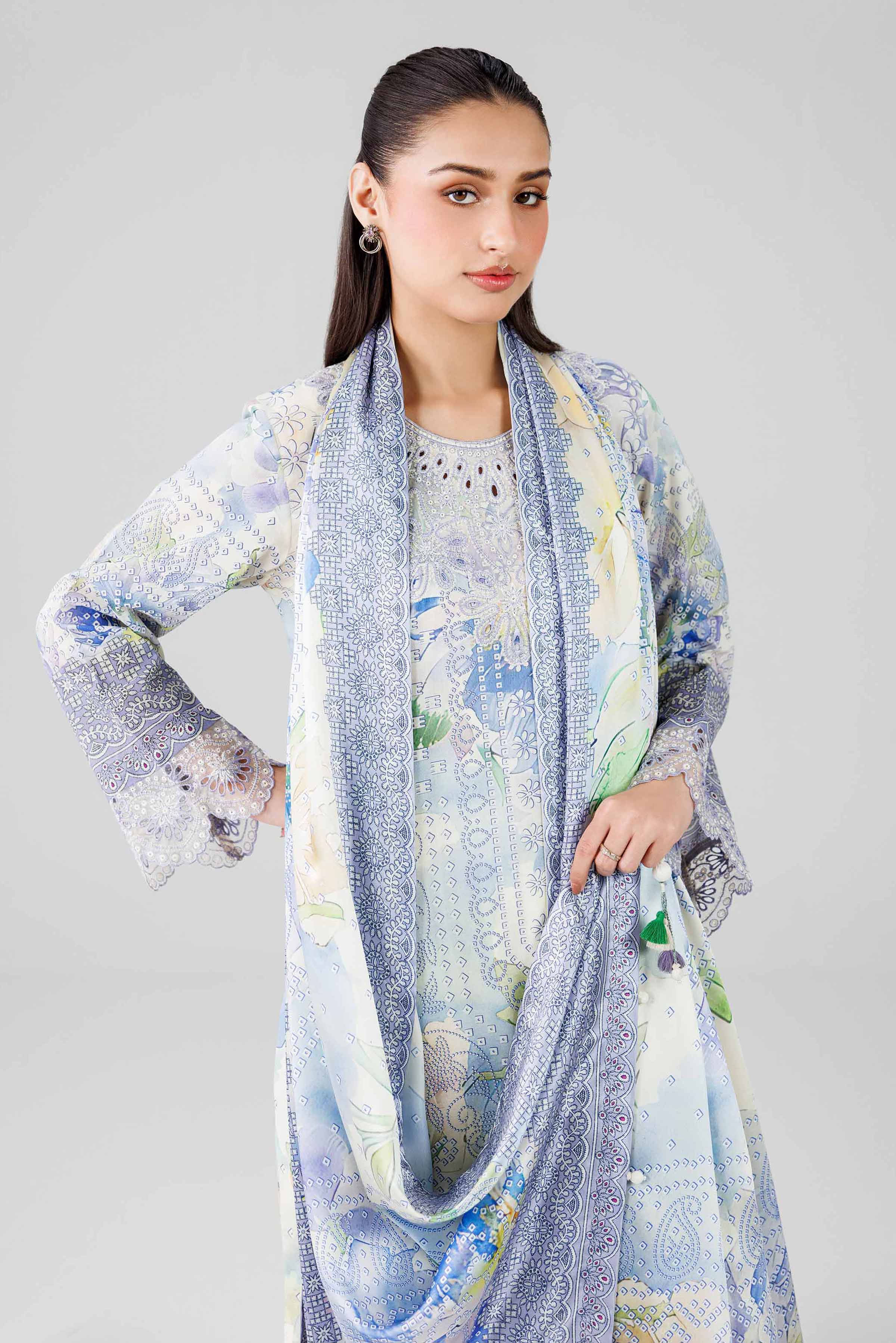 3 Piece - Digital Printed Embroidered Suit - 42601802 for Women - Unstitched Collection | Nishat | Shop Online