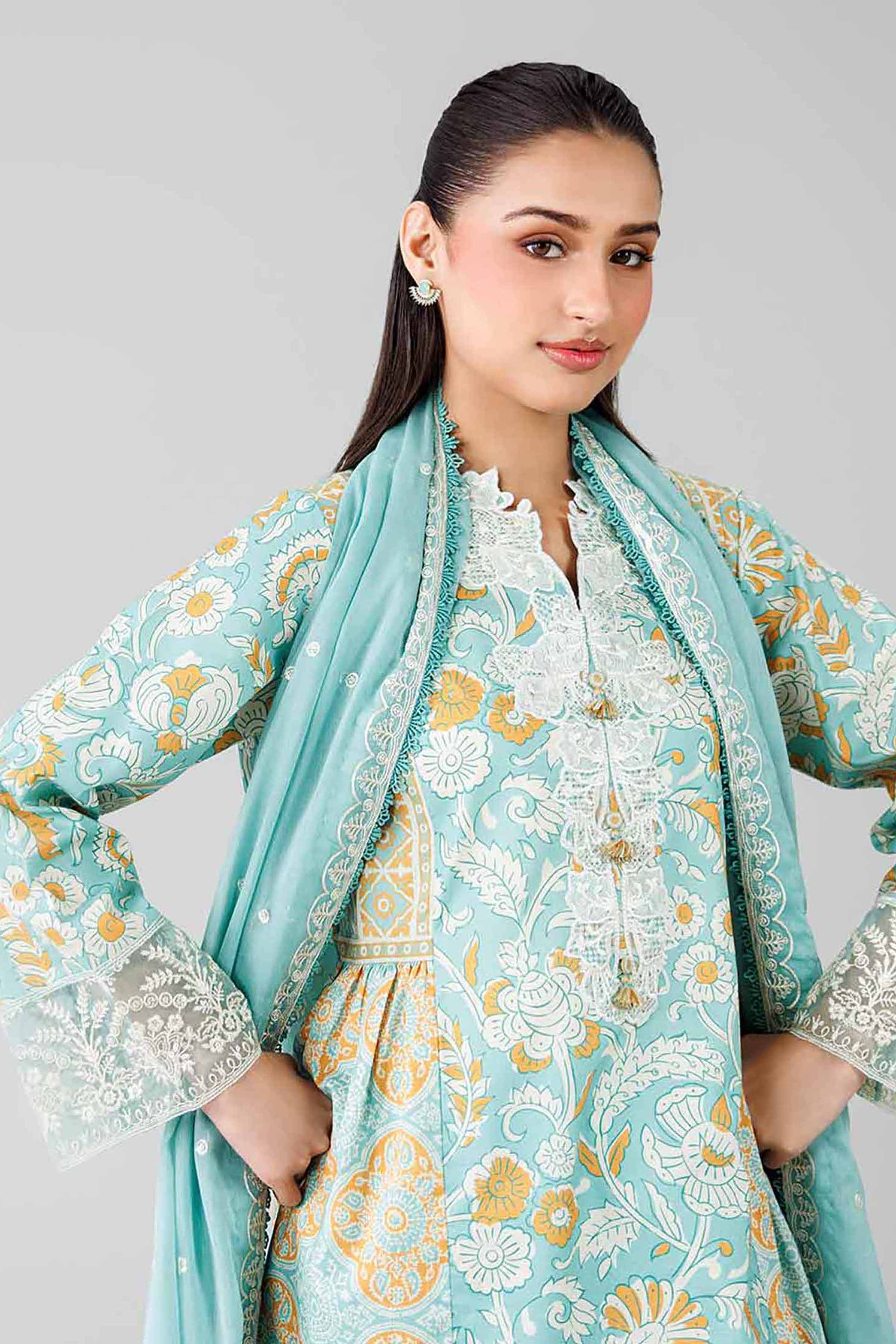 3 Piece - Printed Embroidered Suit - 42601817 for Women - Unstitched Collection | Nishat | Shop Online