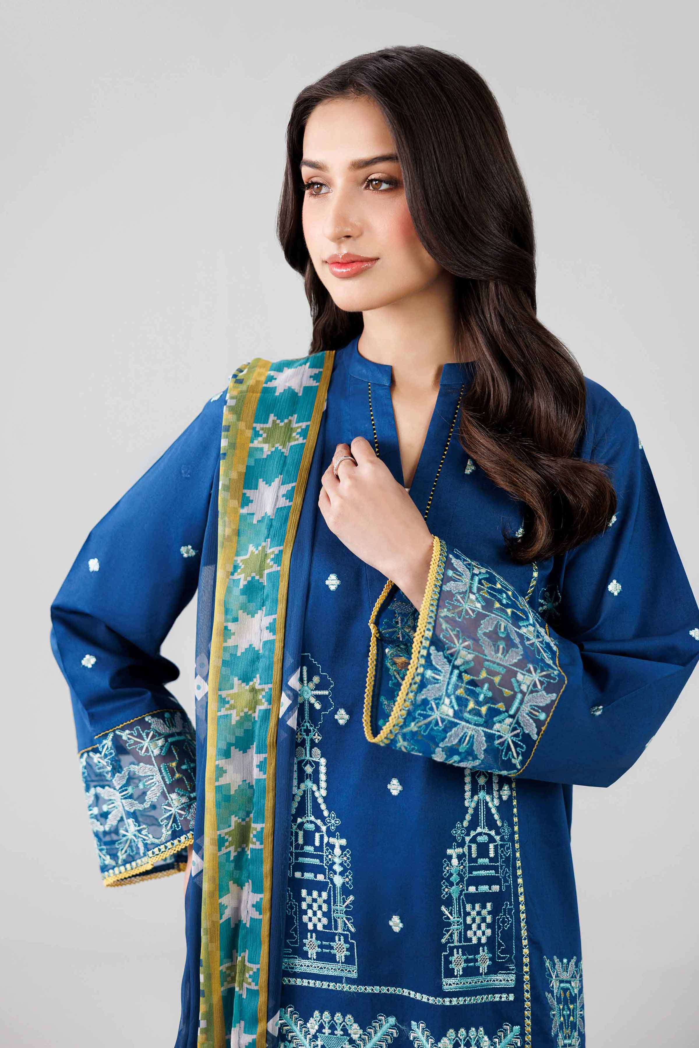 3 Piece - Digital Printed Embroidered Suit - 42601829