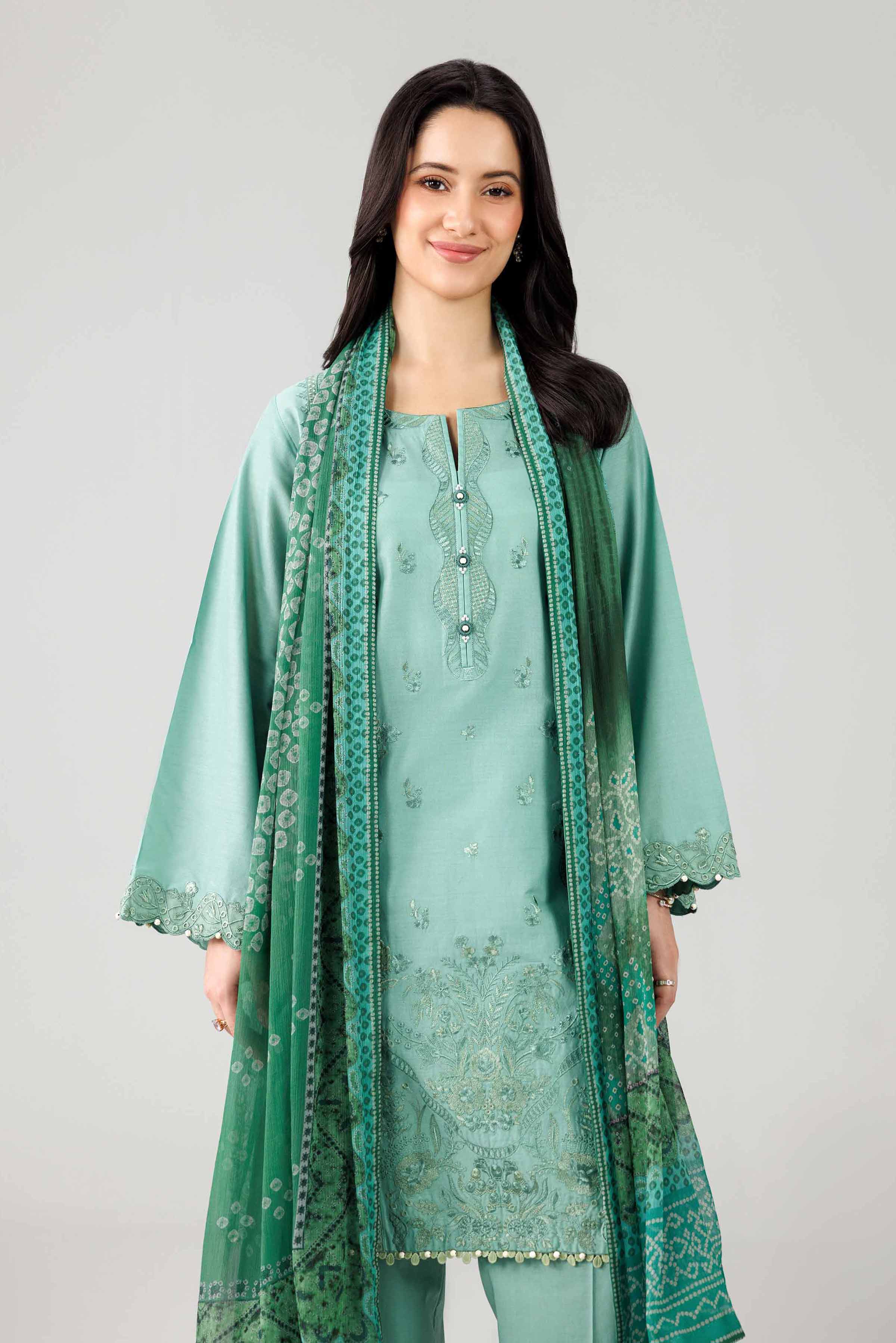 3 Piece - Digital Printed Embroidered Suit - 42601830 for Women - Unstitched Collection | Nishat | Shop Online