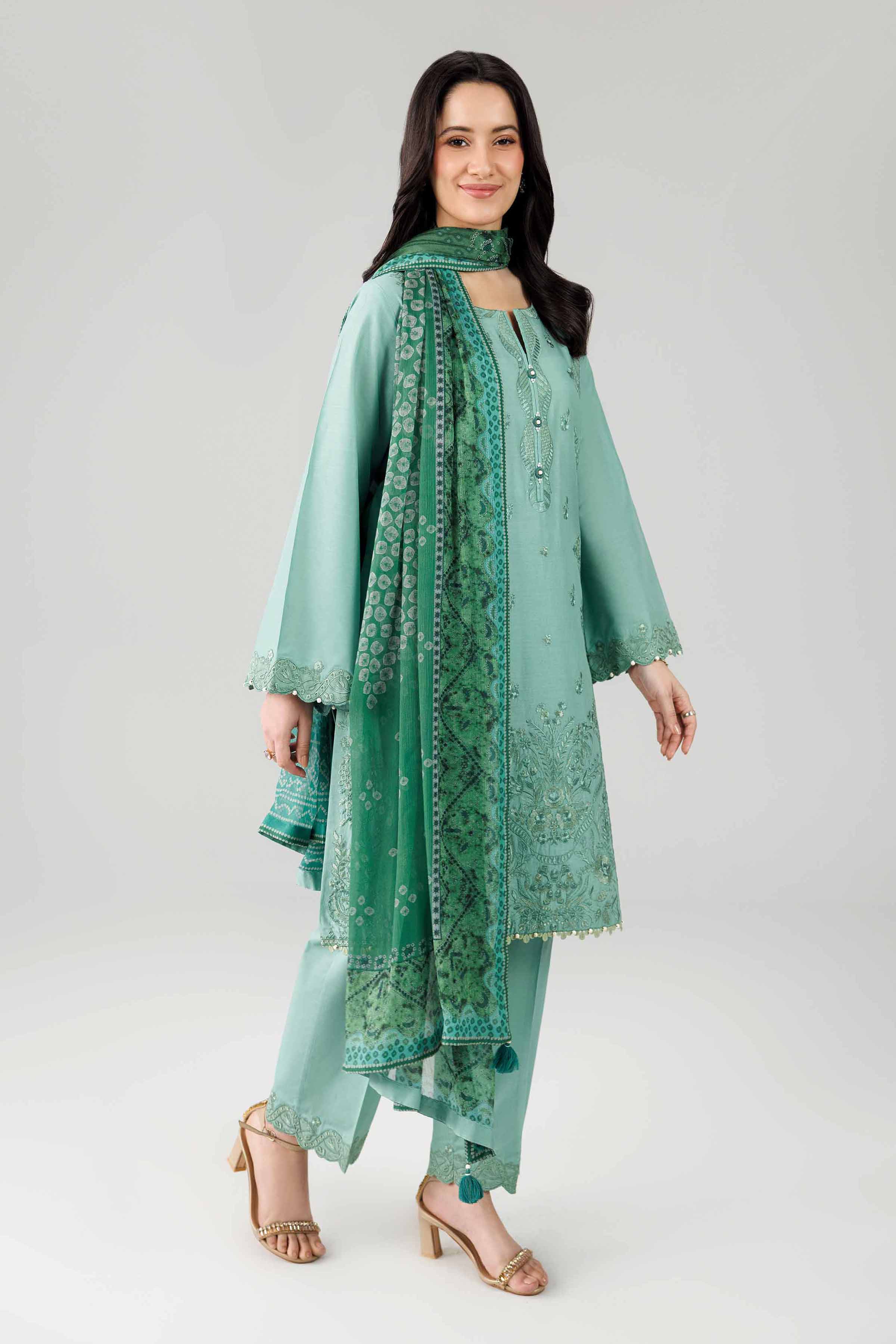 3 Piece - Digital Printed Embroidered Suit - 42601830 for Women - Unstitched Collection | Nishat | Shop Online