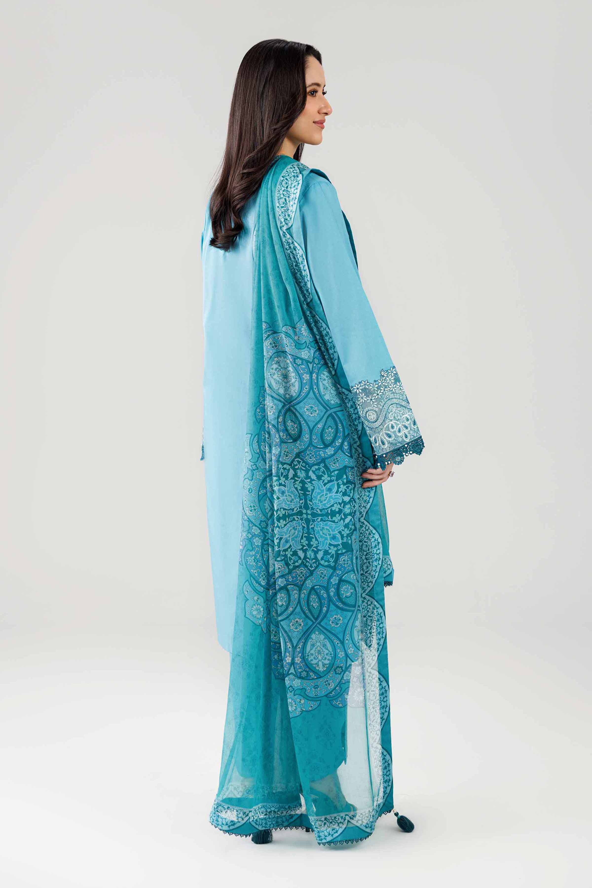 3 Piece - Digital Printed Embroidered Suit - 42601831