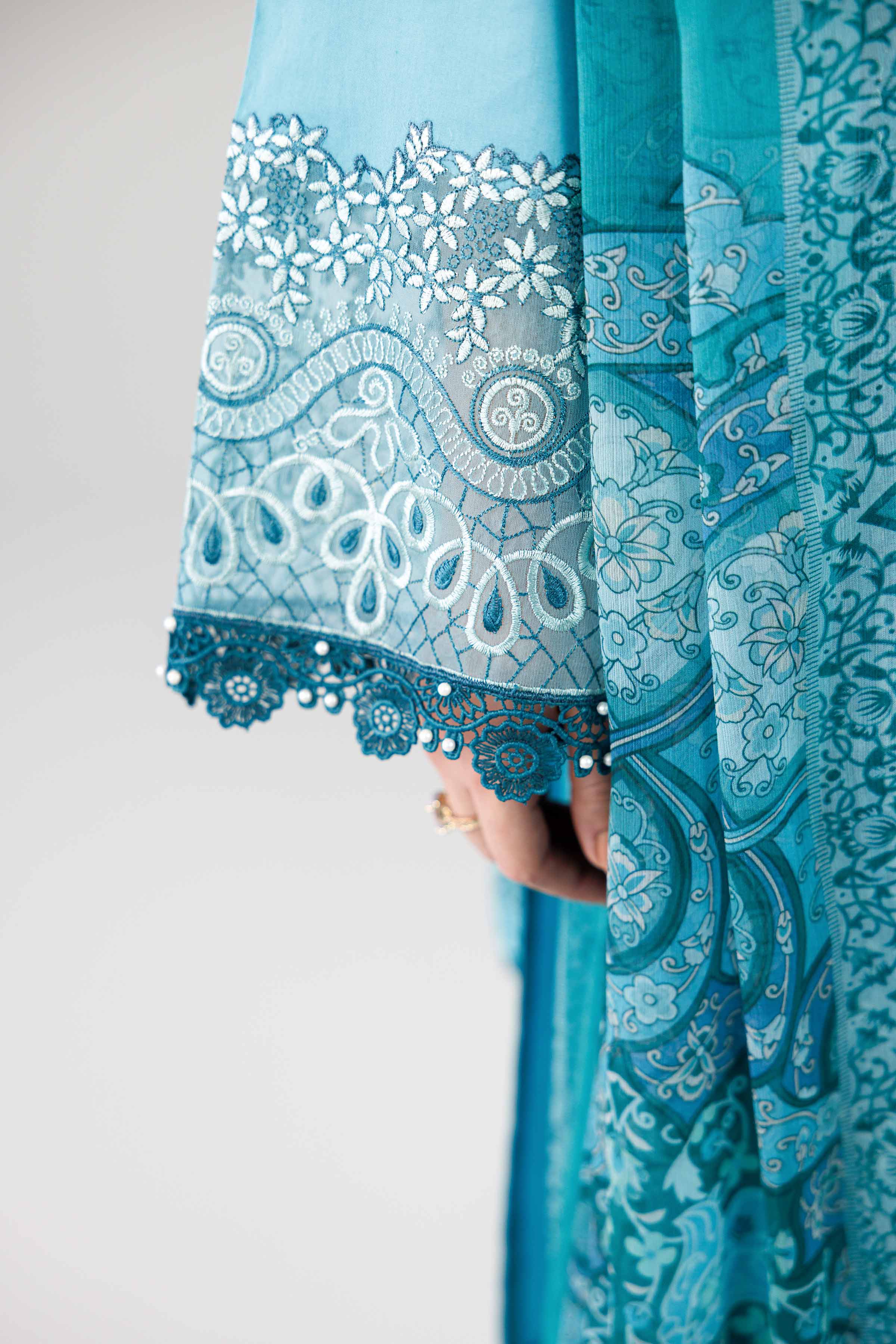 3 Piece - Digital Printed Embroidered Suit - 42601831