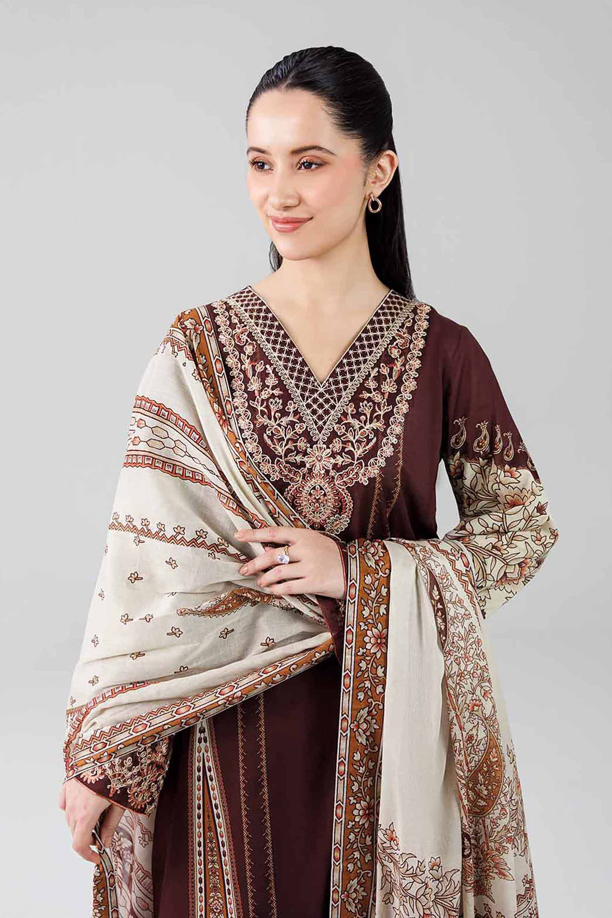3 Piece - Digital Printed Embroidered Suit - 42601834 for Women - Unstitched Collection | Nishat | Shop Online