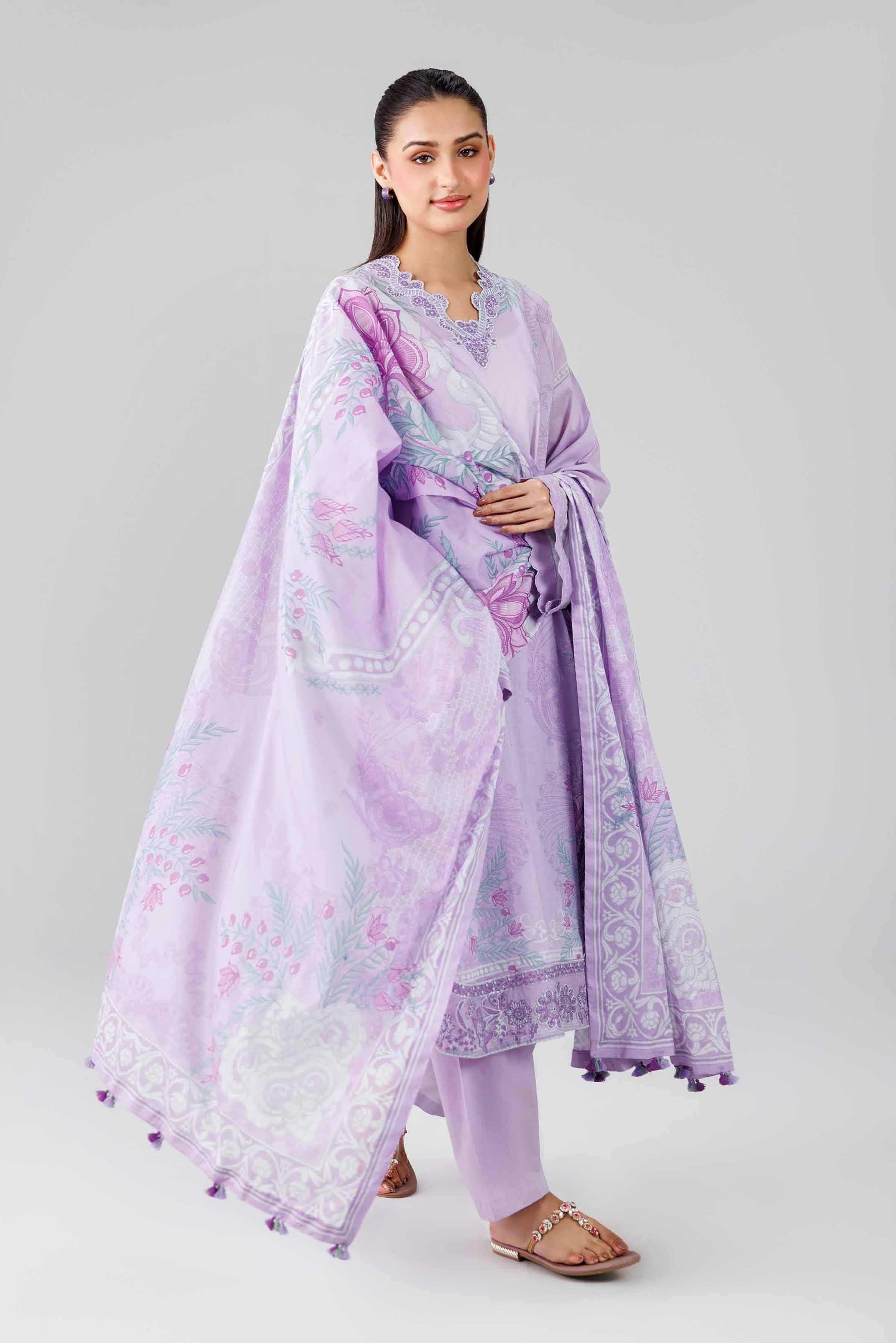 3 Piece - Digital Printed Embroidered Suit - 42601836 for Women - Unstitched Collection | Nishat | Shop Online