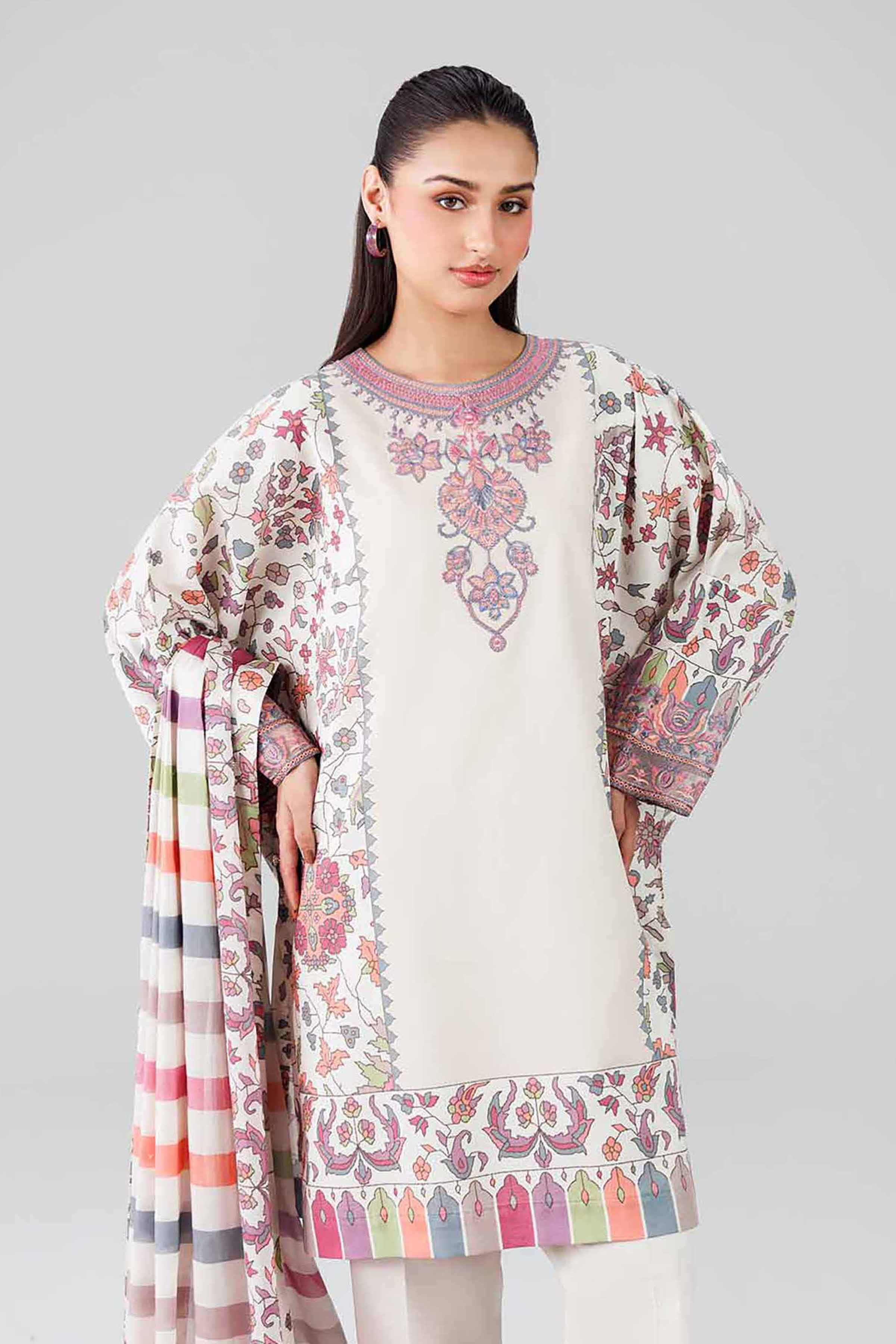 3 Piece - Digital Printed Embroidered Suit - 42601837 for Women - Unstitched Collection | Nishat | Shop Online