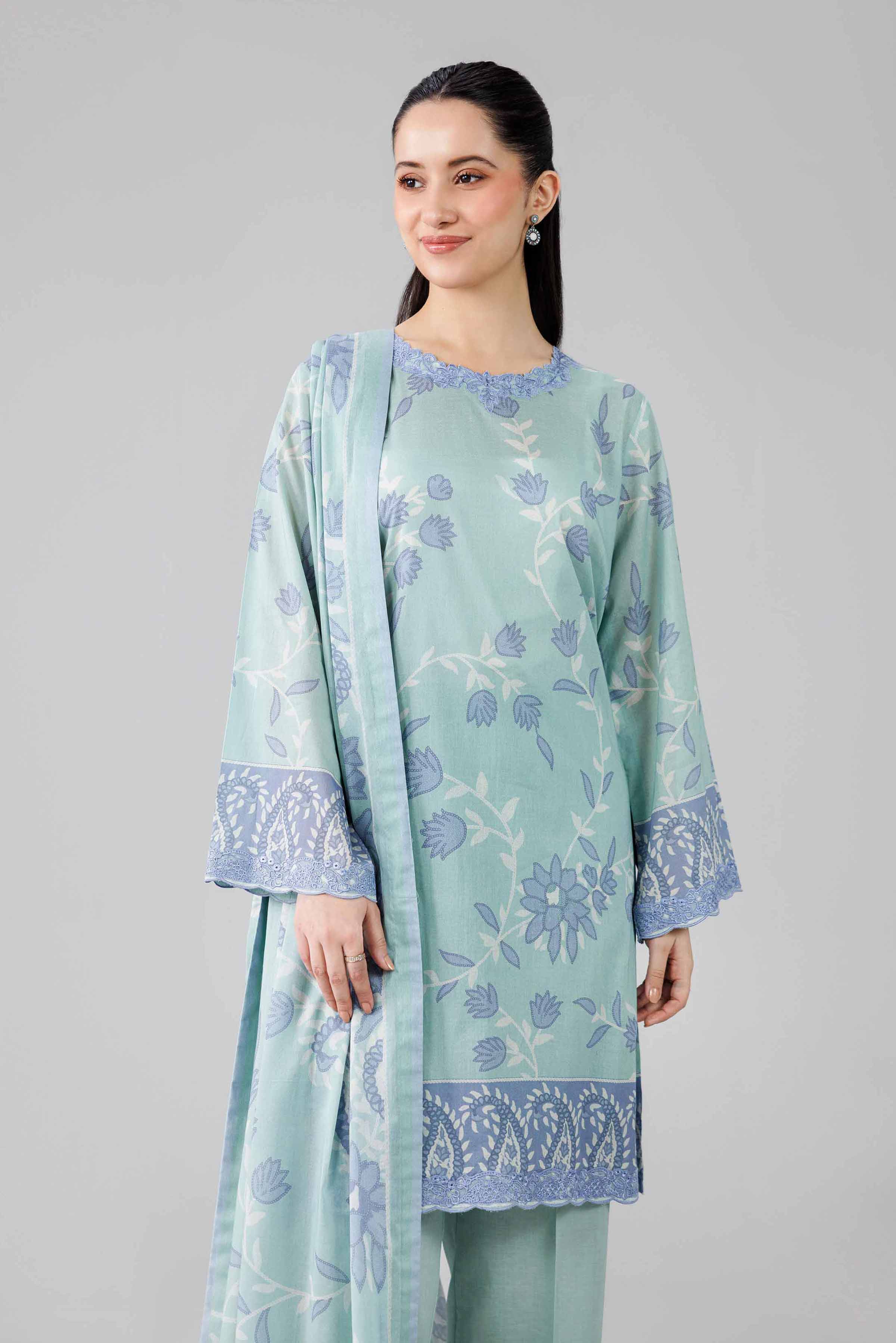 3 Piece - Digital Printed Embroidered Suit - 42601839 for Women - Unstitched Collection | Nishat | Shop Online