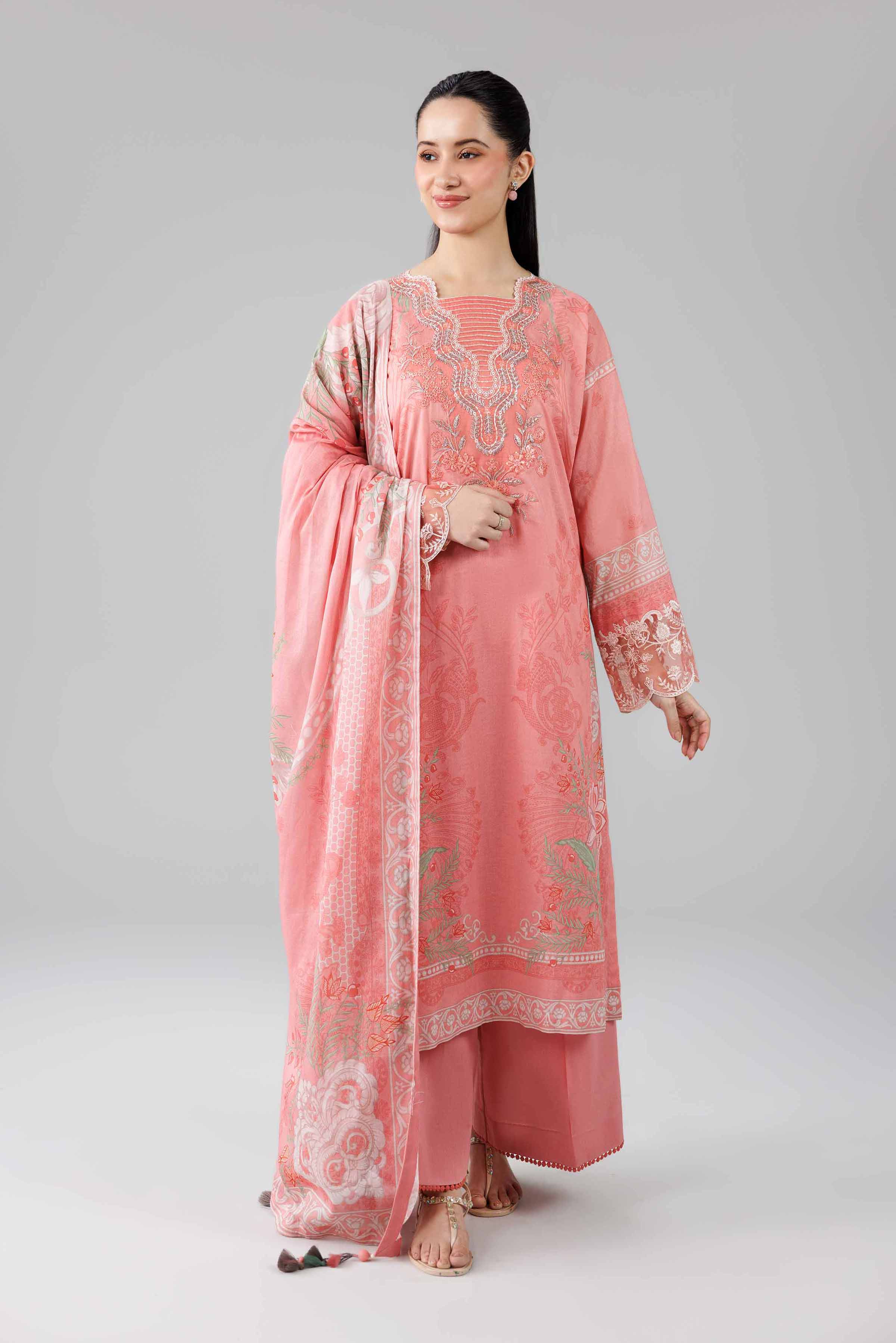 3 Piece - Digital Printed Embroidered Suit - 42601841 for Women - Unstitched Collection | Nishat | Shop Online