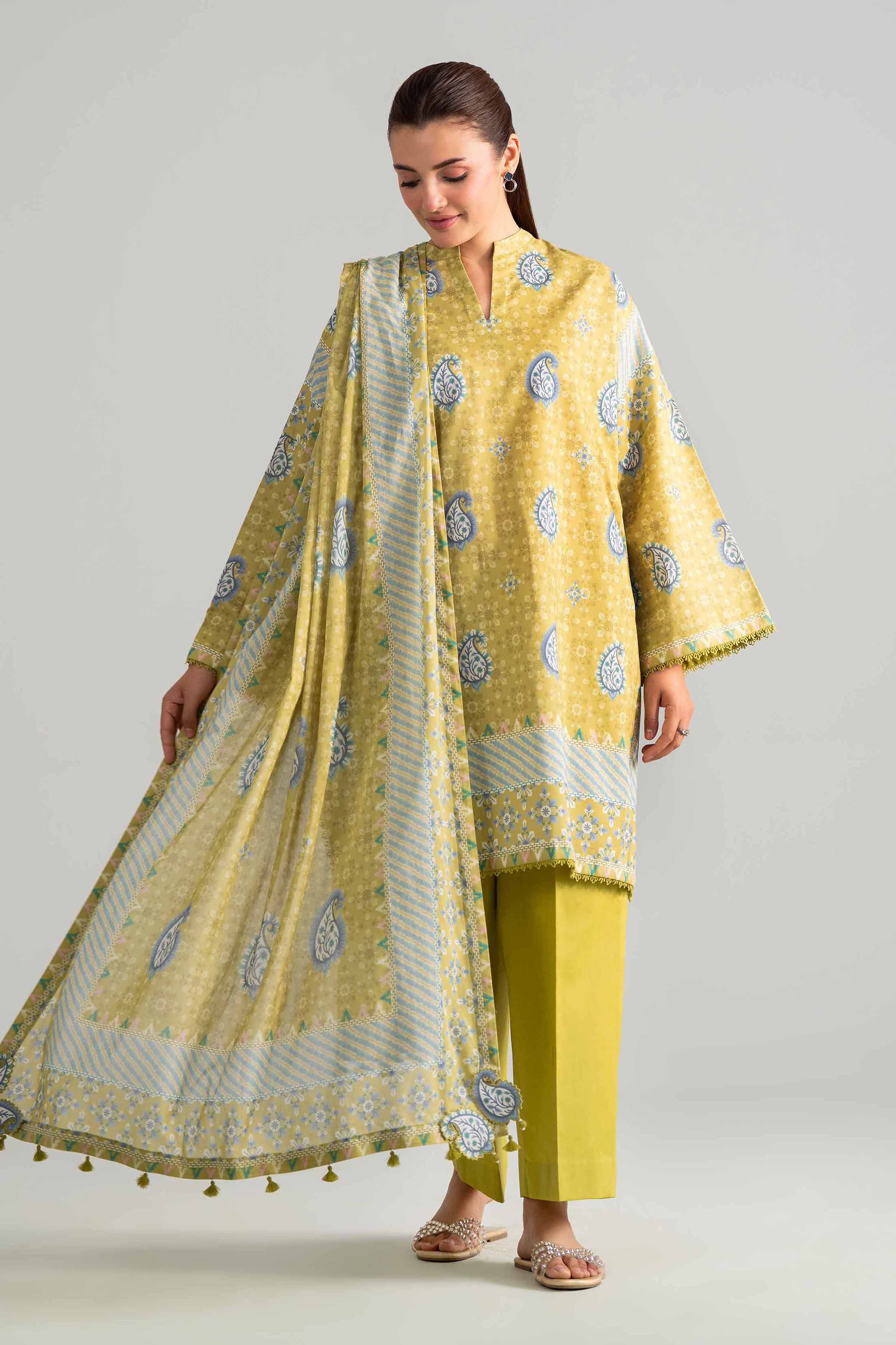 3 Piece - Digital Printed Suit - 42601852 for Women - Unstitched Collection | Nishat | Shop Online