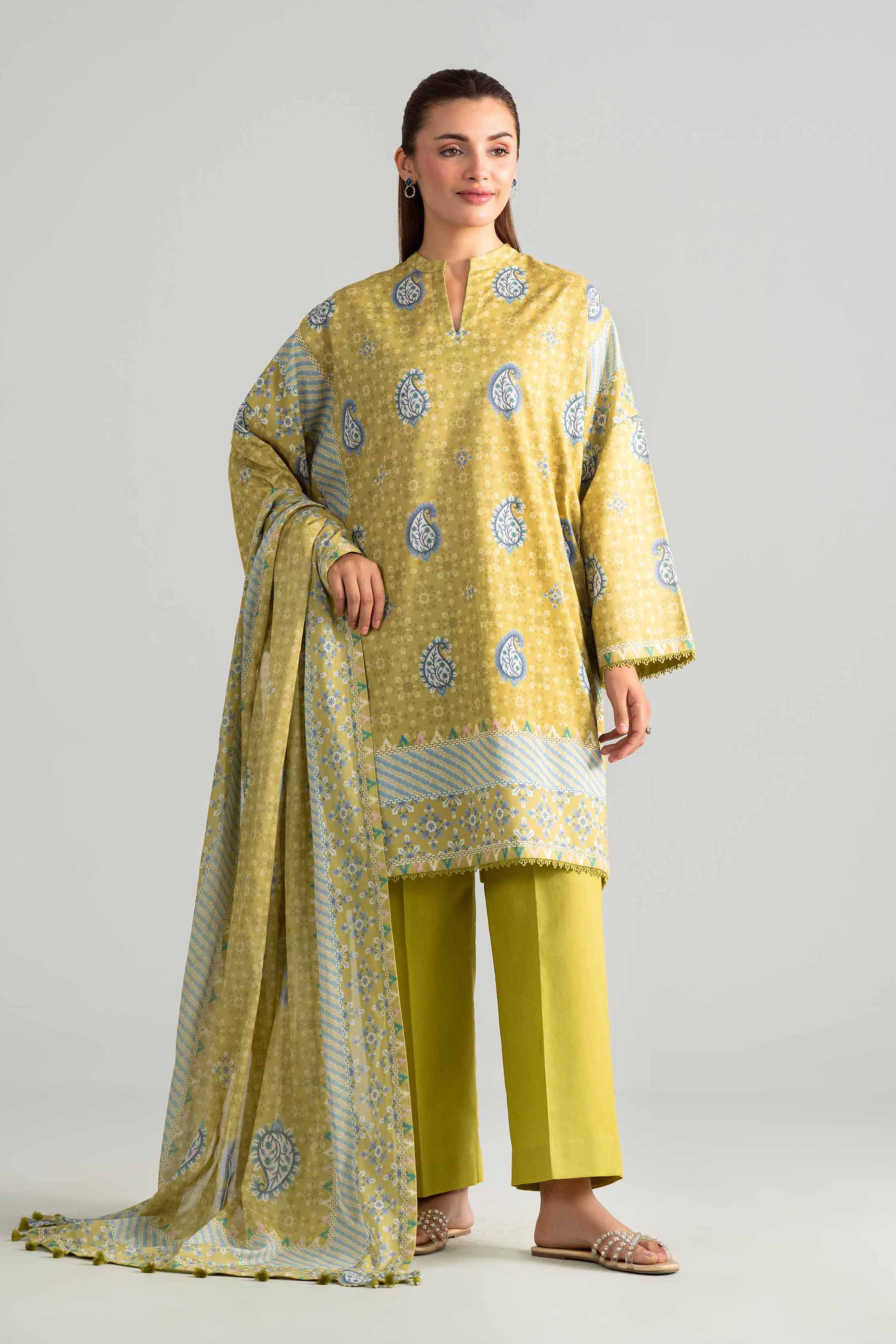 3 Piece - Digital Printed Suit - 42601852 for Women - Unstitched Collection | Nishat | Shop Online
