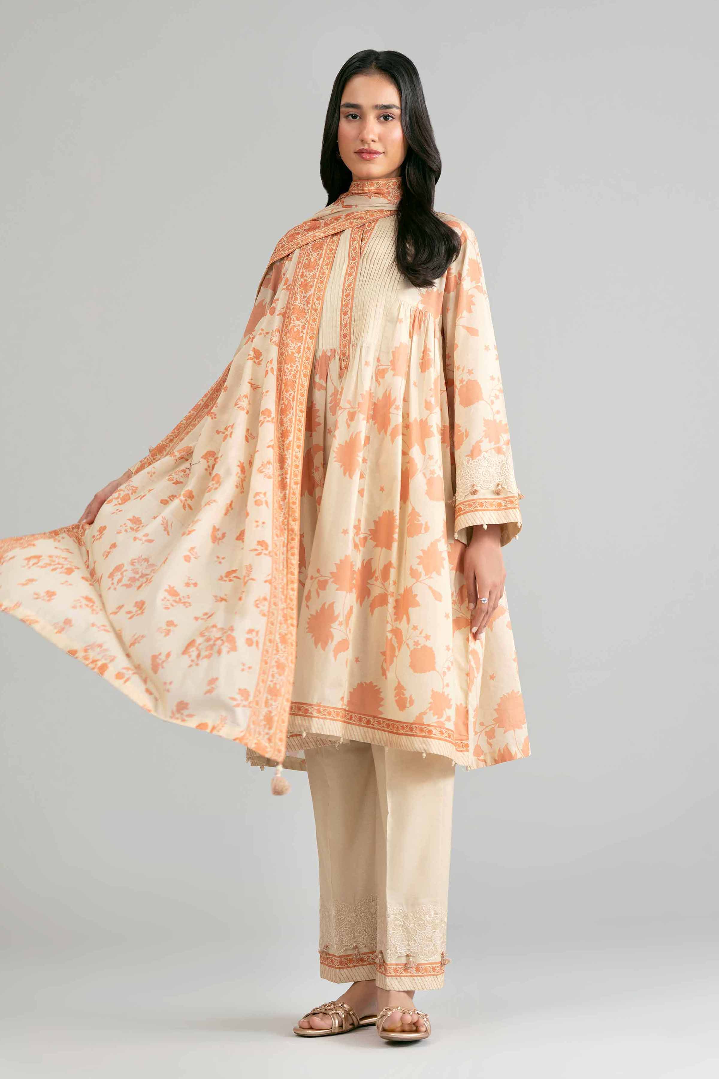 3 Piece - Printed Embroidered Suit - 42601854 for Women - Unstitched Collection | Nishat | Shop Online