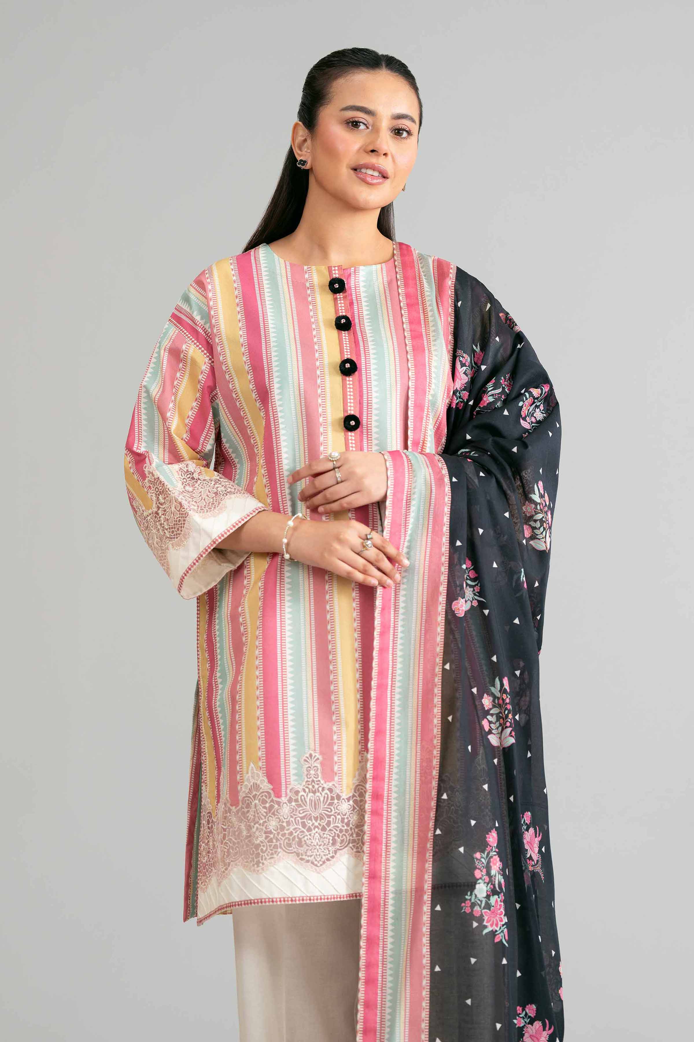 3 Piece - Printed Embroidered Suit - 42601855 for Women - Unstitched Collection | Nishat | Shop Online