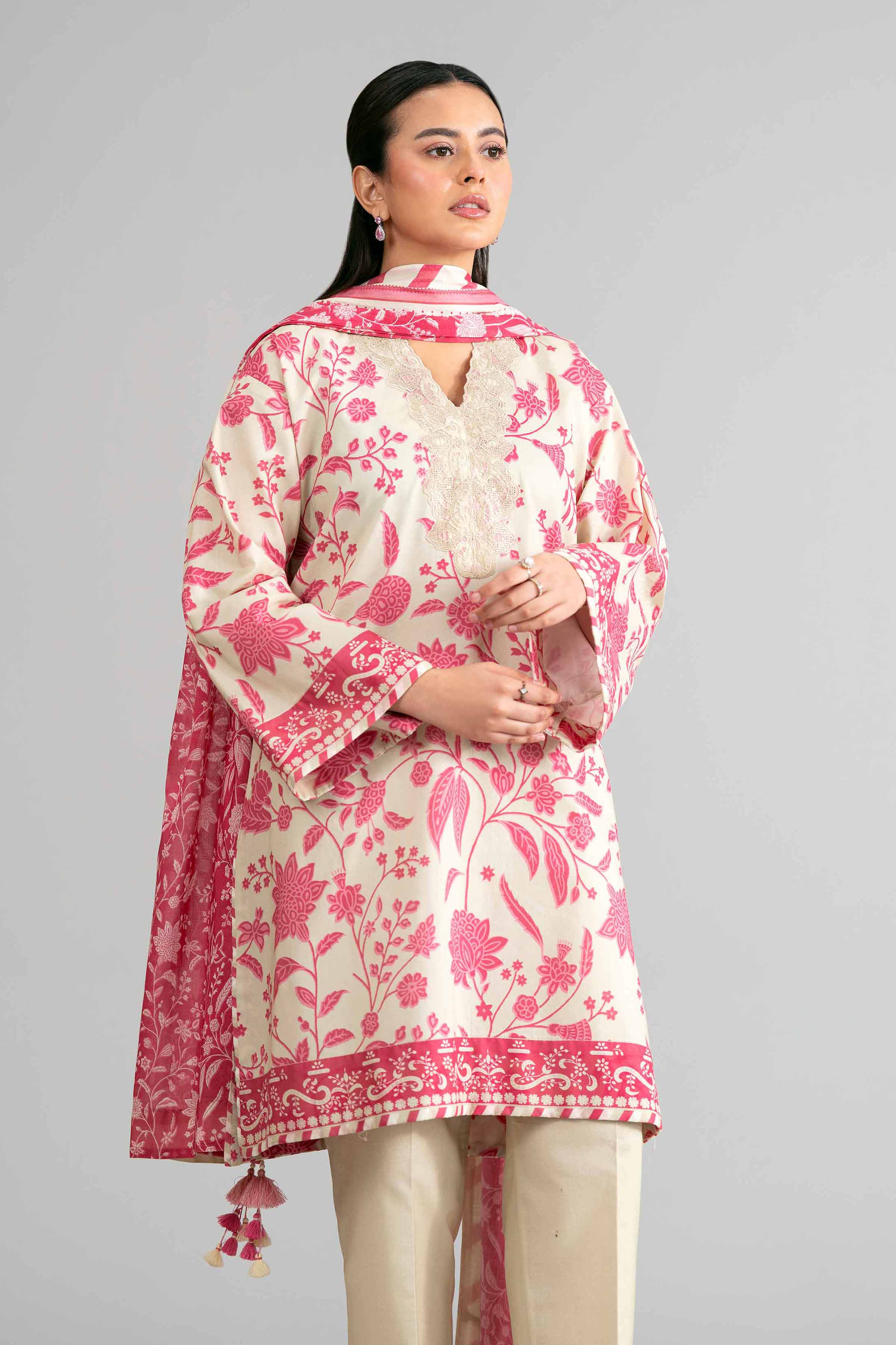 3 Piece - Printed Embroidered Suit - 42601858 for Women - Unstitched Collection | Nishat | Shop Online