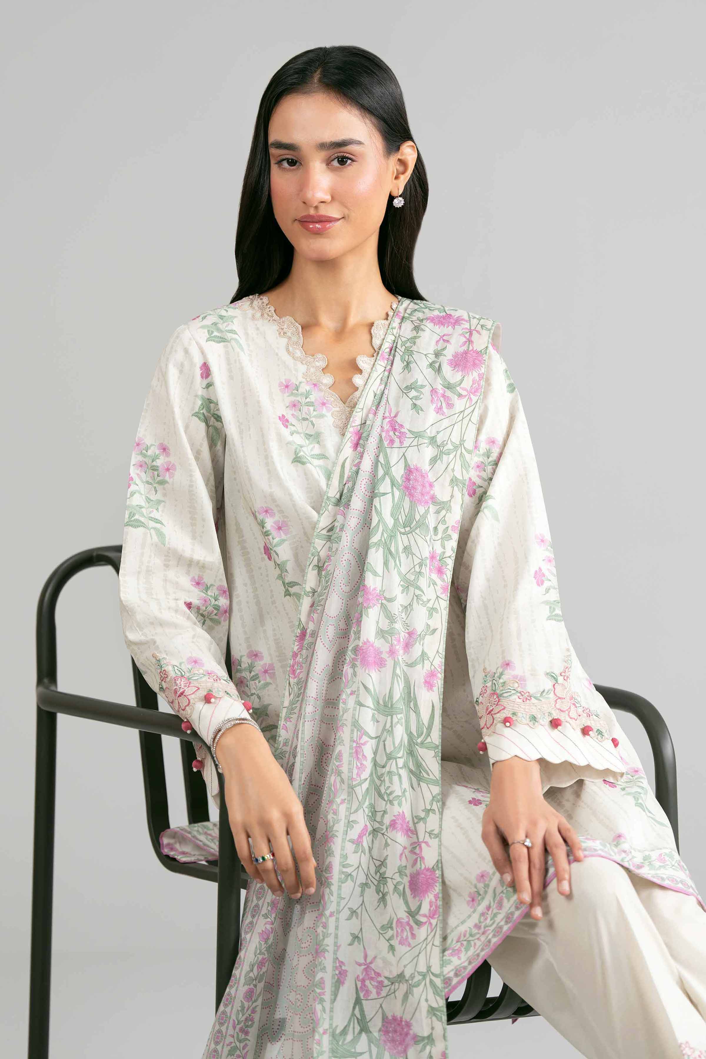 3 Piece - Printed Embroidered Suit - 42601859 for Women - Unstitched Collection | Nishat | Shop Online