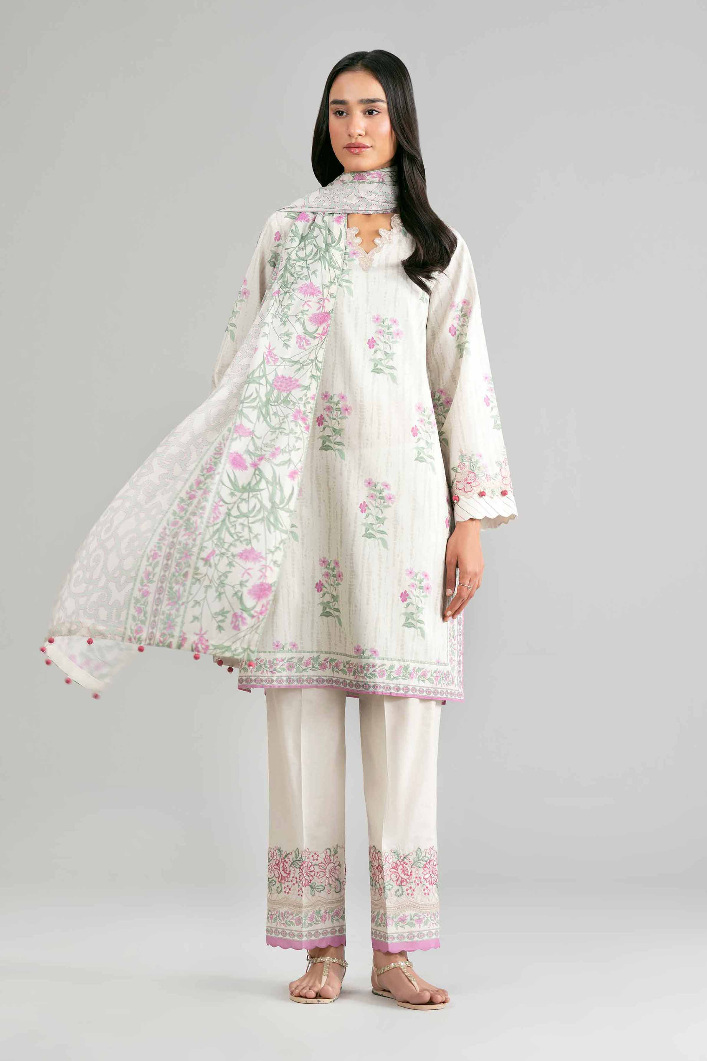 3 Piece - Printed Embroidered Suit - 42601859 for Women - Unstitched Collection | Nishat | Shop Online