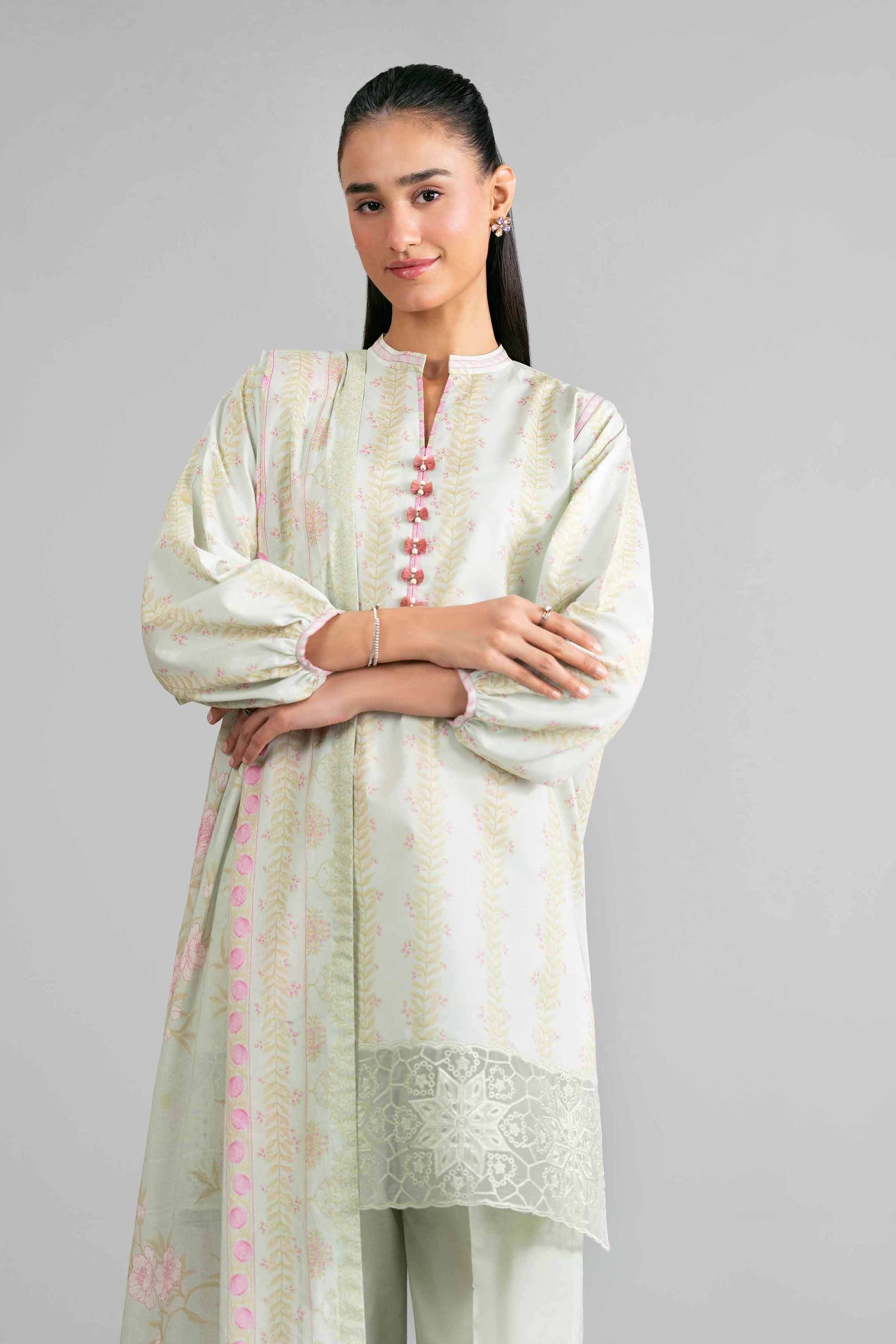 3 Piece - Printed Embroidered Suit - 42601860 for Women - Unstitched Collection | Nishat | Shop Online