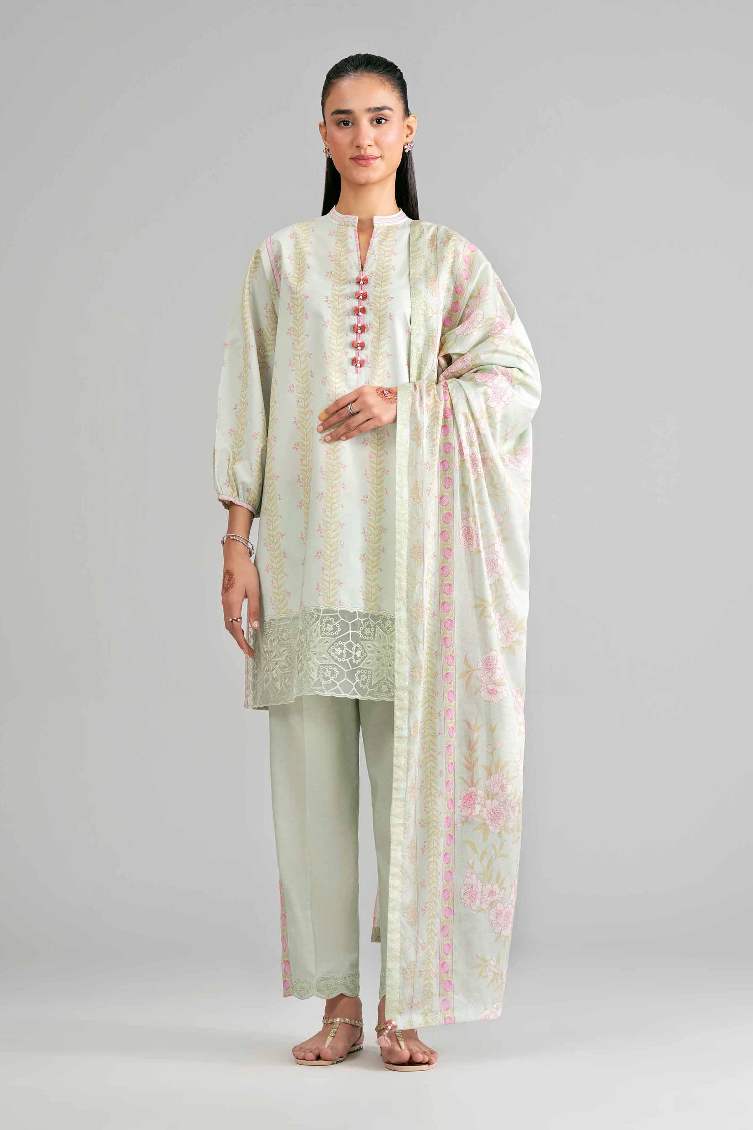3 Piece - Printed Embroidered Suit - 42601860 for Women - Unstitched Collection | Nishat | Shop Online
