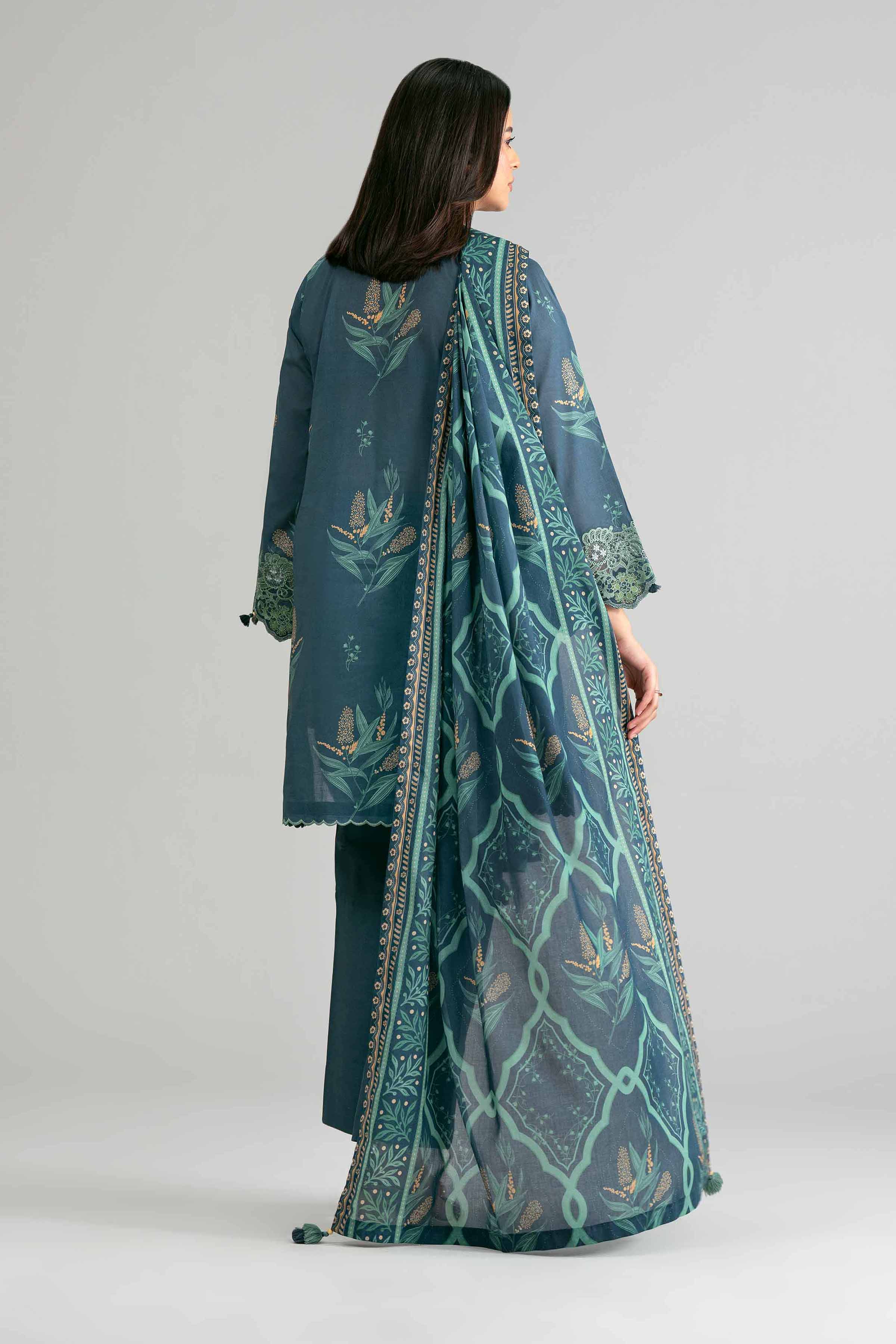 3 Piece - Printed Embroidered Suit - 42601863 for Women - Unstitched Collection | Nishat | Shop Online