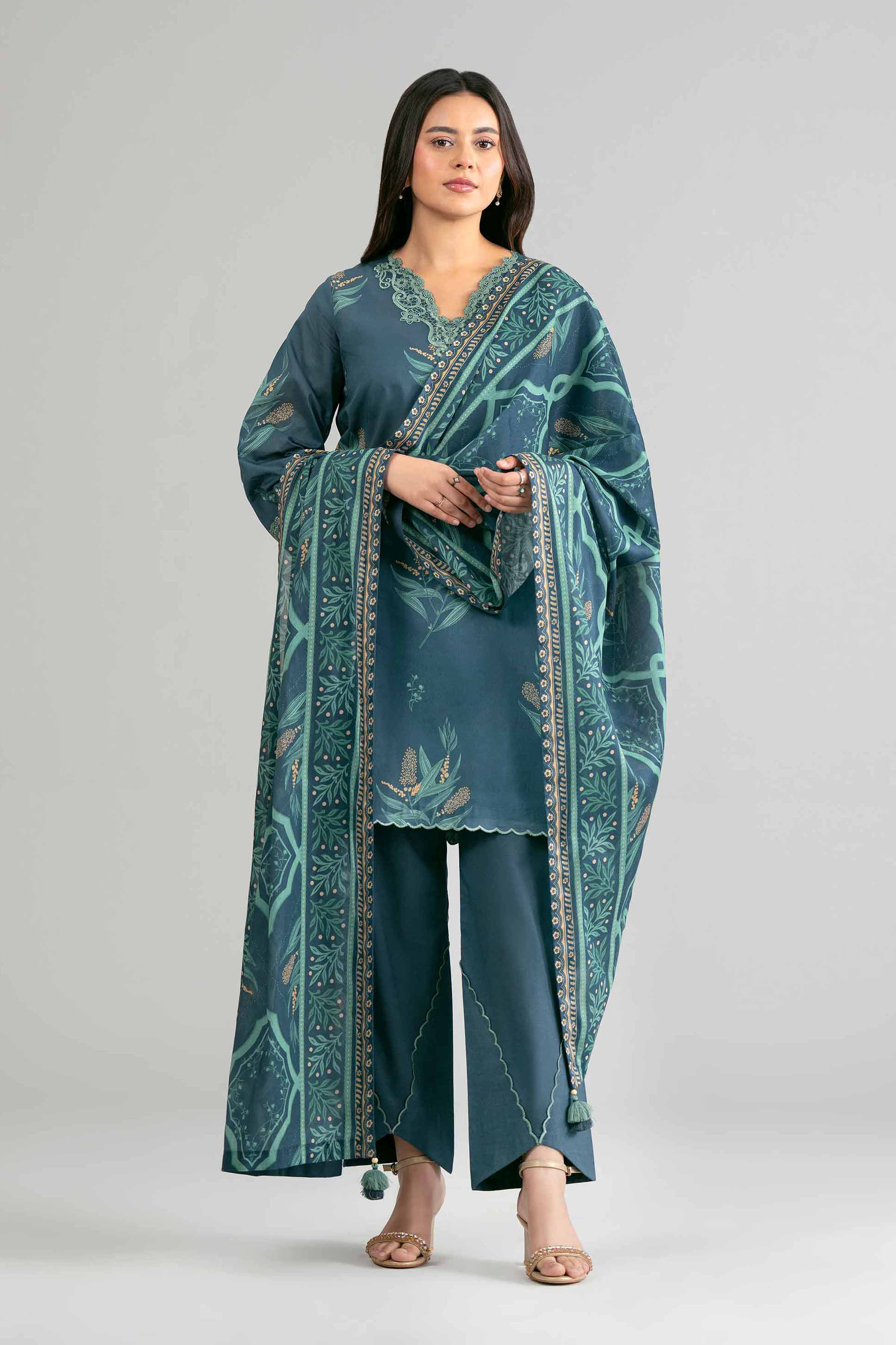 3 Piece - Printed Embroidered Suit - 42601863 for Women - Unstitched Collection | Nishat | Shop Online