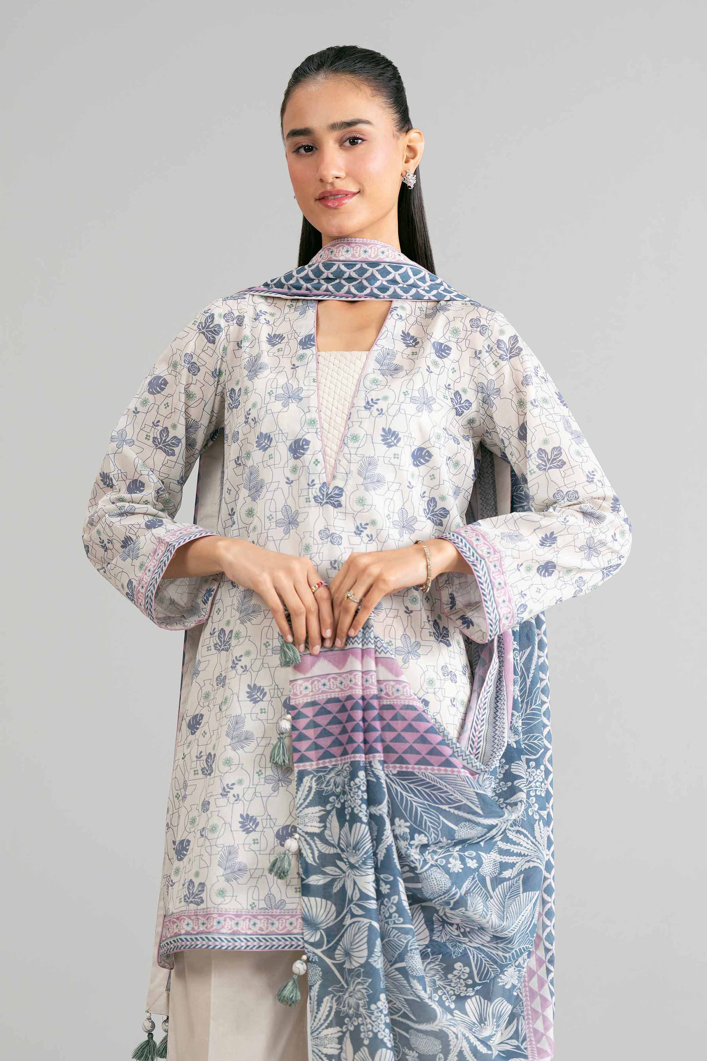 3 Piece - Printed Suit - 42601865 for Women - Unstitched Collection | Nishat | Shop Online