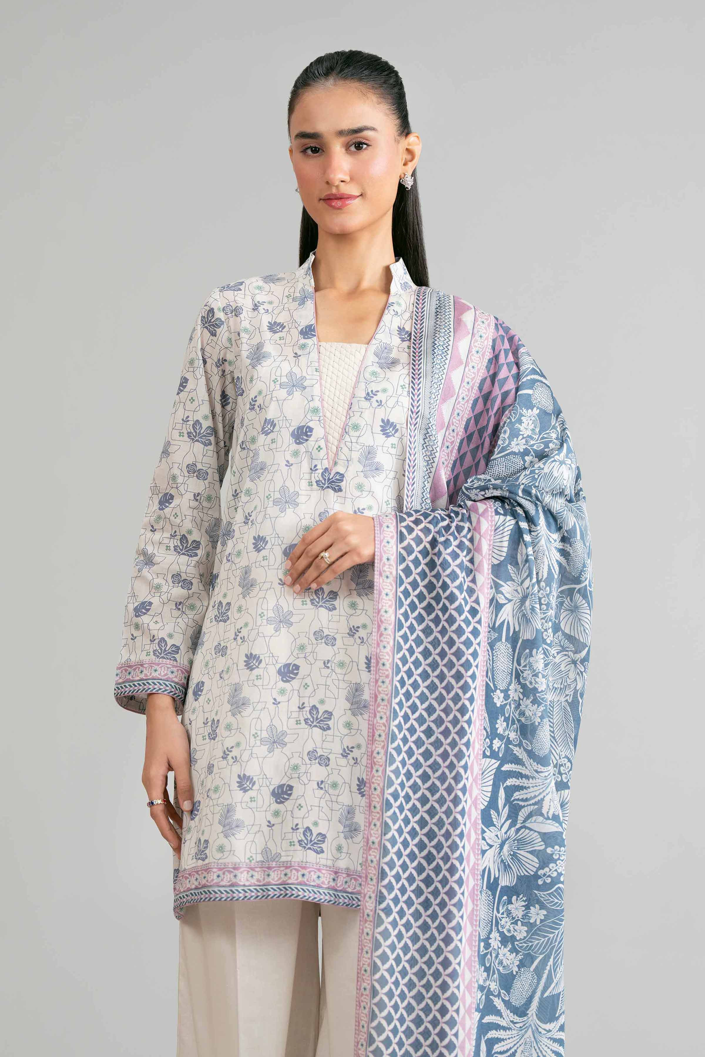 3 Piece - Printed Suit - 42601865 for Women - Unstitched Collection | Nishat | Shop Online