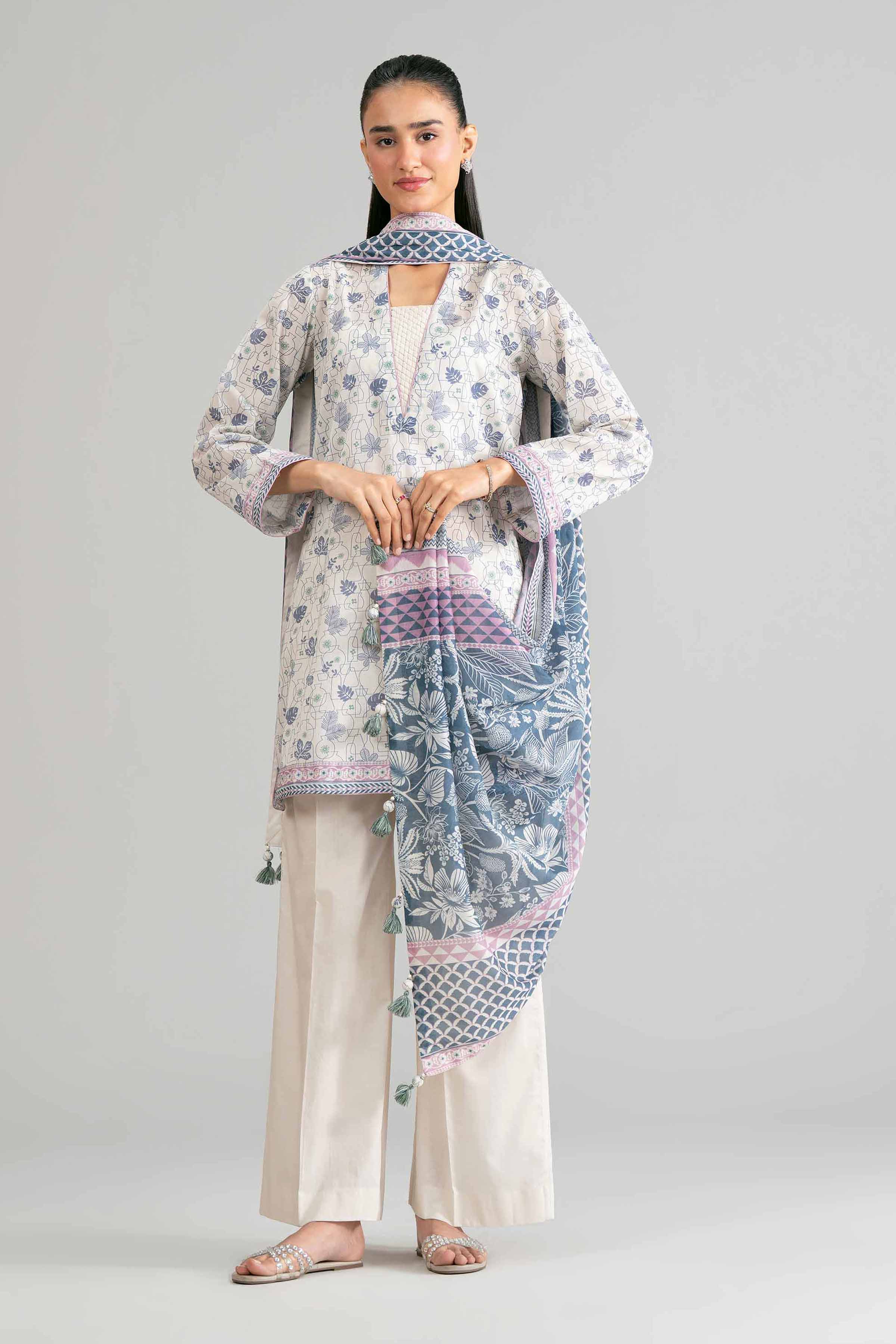 3 Piece - Printed Suit - 42601865 for Women - Unstitched Collection | Nishat | Shop Online