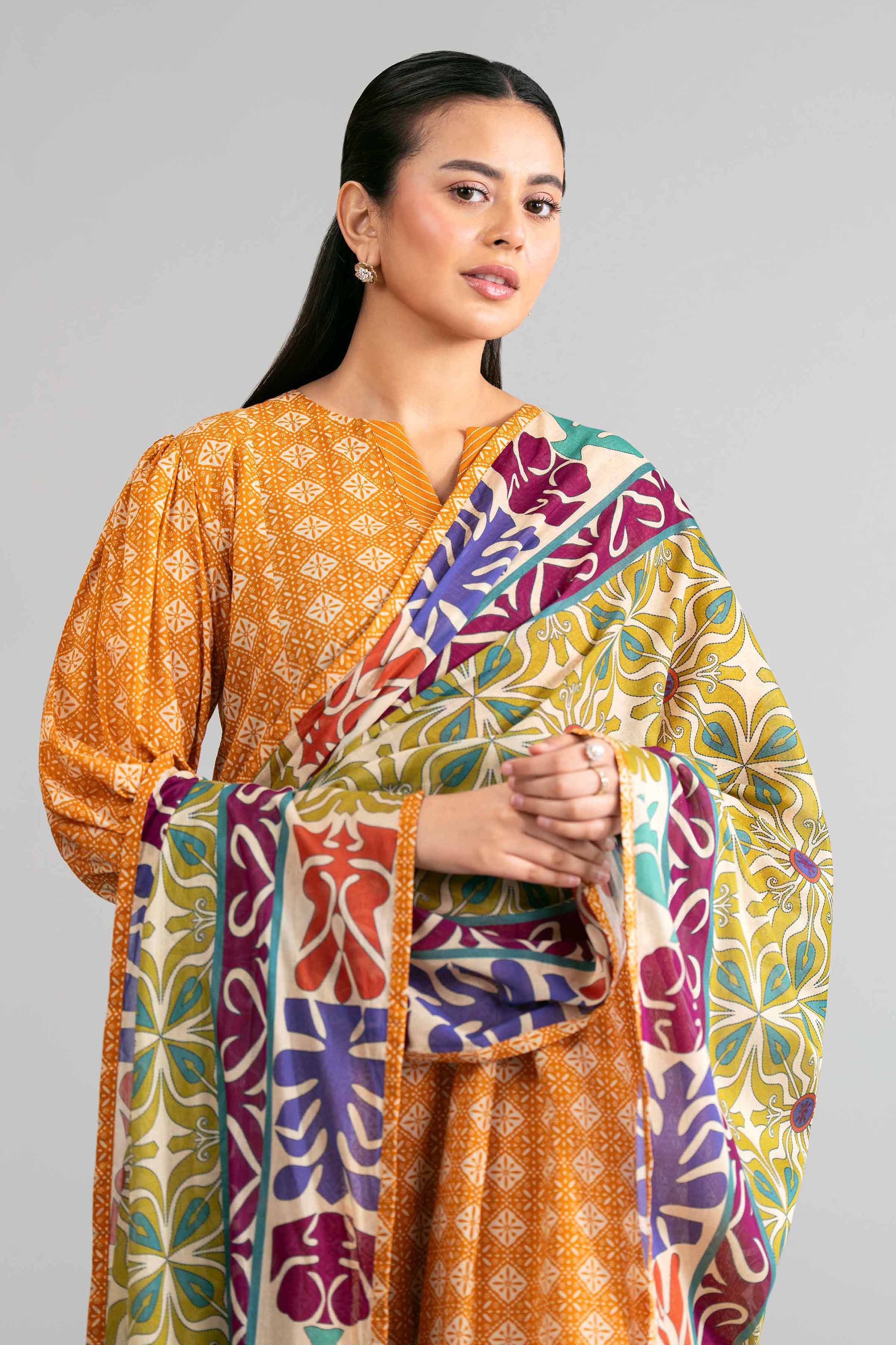 3 Piece - Printed Suit - 42601869 for Women - Unstitched Collection | Nishat | Shop Online