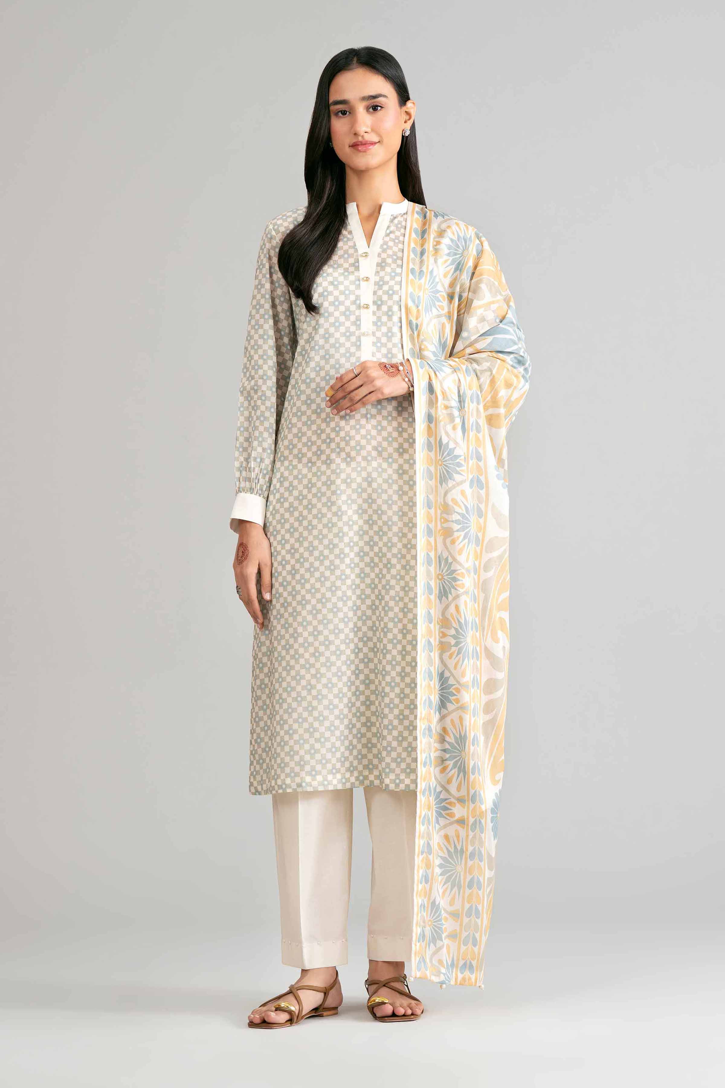 3 Piece - Printed Suit - 42601870 for Women - Unstitched Collection | Nishat | Shop Online