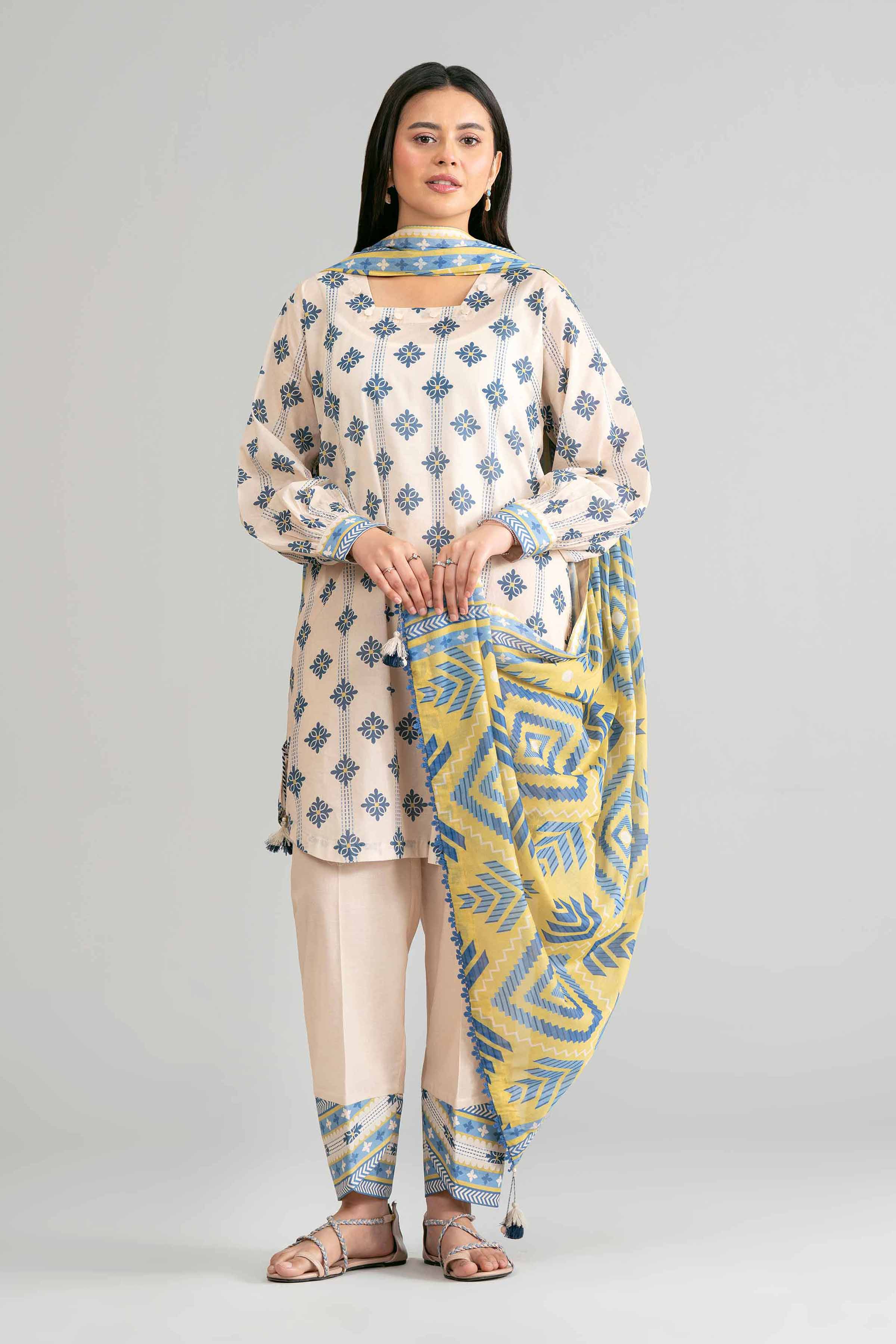 3 Piece - Printed Suit - 42601871 for Women - Unstitched Collection | Nishat | Shop Online