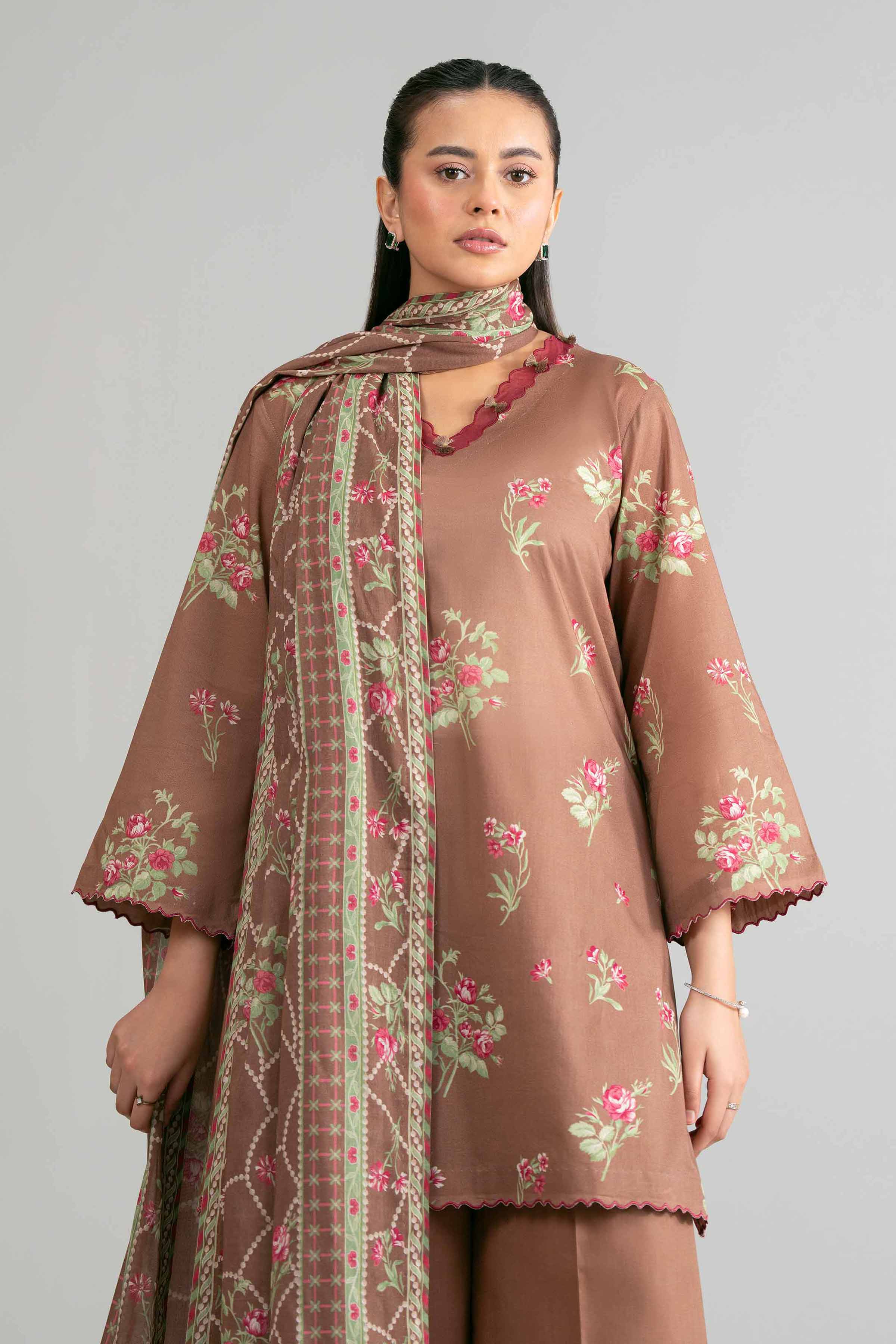 3 Piece - Printed Suit - 42601875 for Women - Unstitched Collection | Nishat | Shop Online