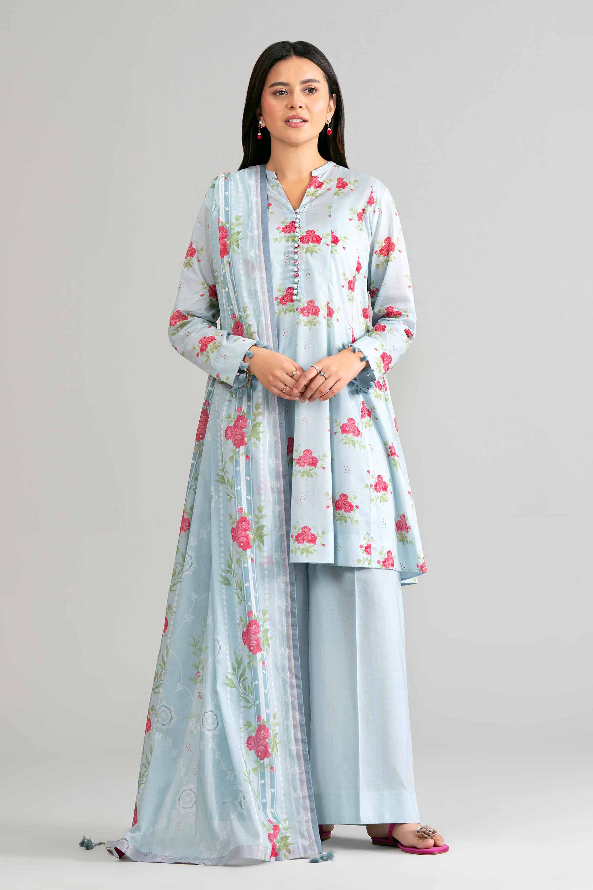 3 Piece - Printed Suit - 42601876 for Women - Unstitched Collection | Nishat | Shop Online