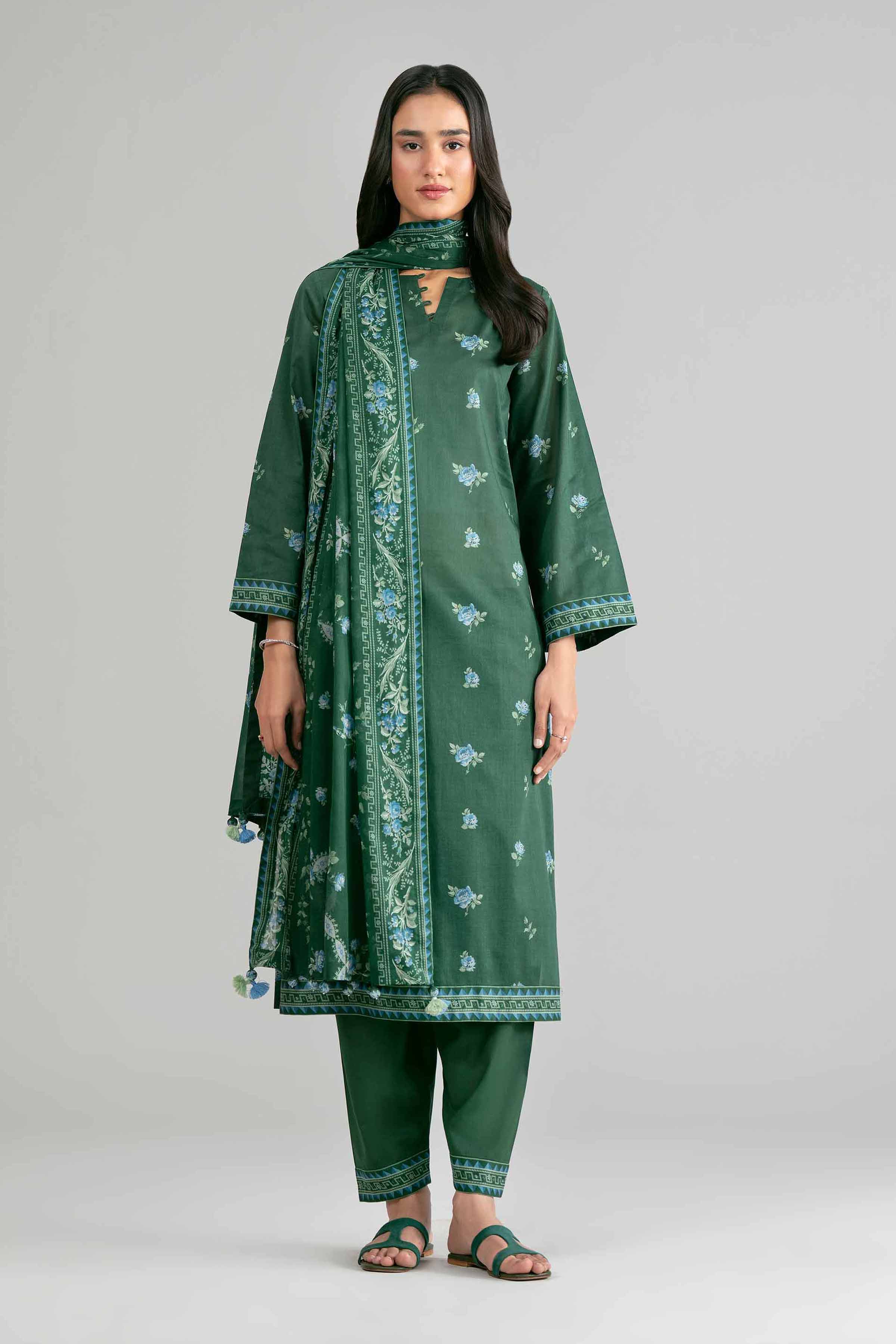 3 Piece - Printed Suit - 42601878 for Women - Unstitched Collection | Nishat | Shop Online