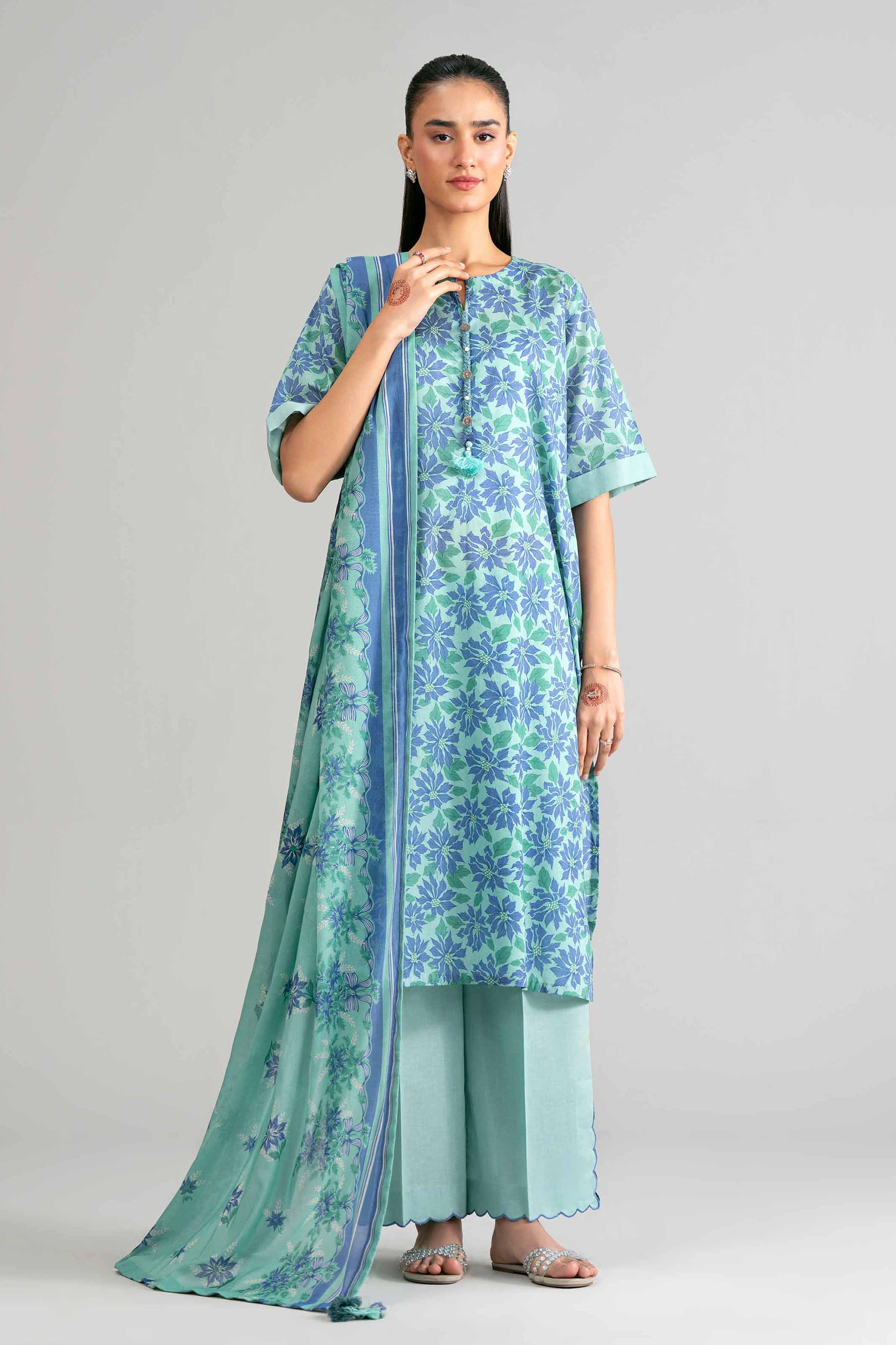 3 Piece - Printed Suit - 42601882 for Women - Unstitched Collection | Nishat | Shop Online