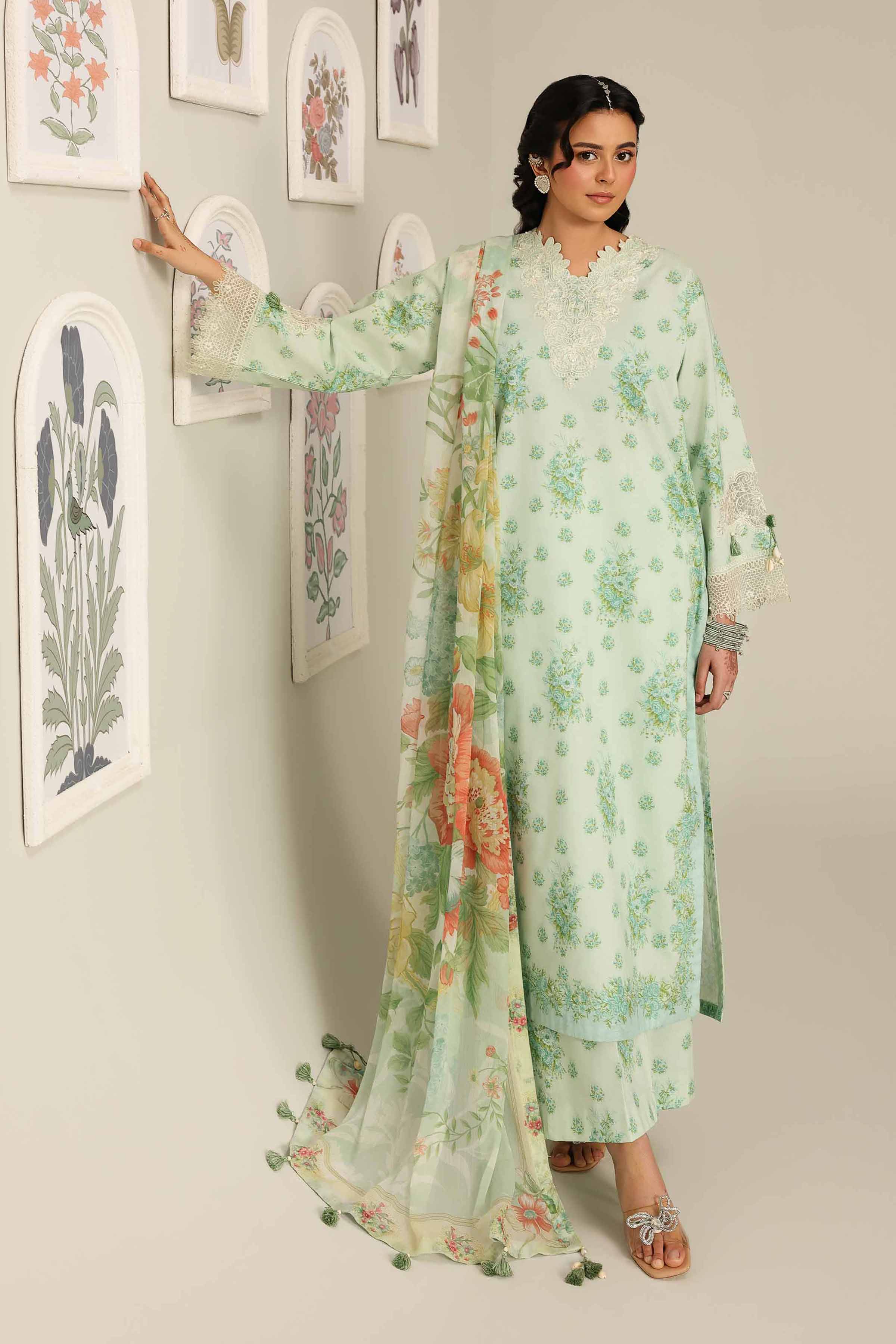 3 Piece - Digital Printed Embroidered Suit - 42601909 for Women - Unstitched Collection | Nishat | Shop Online