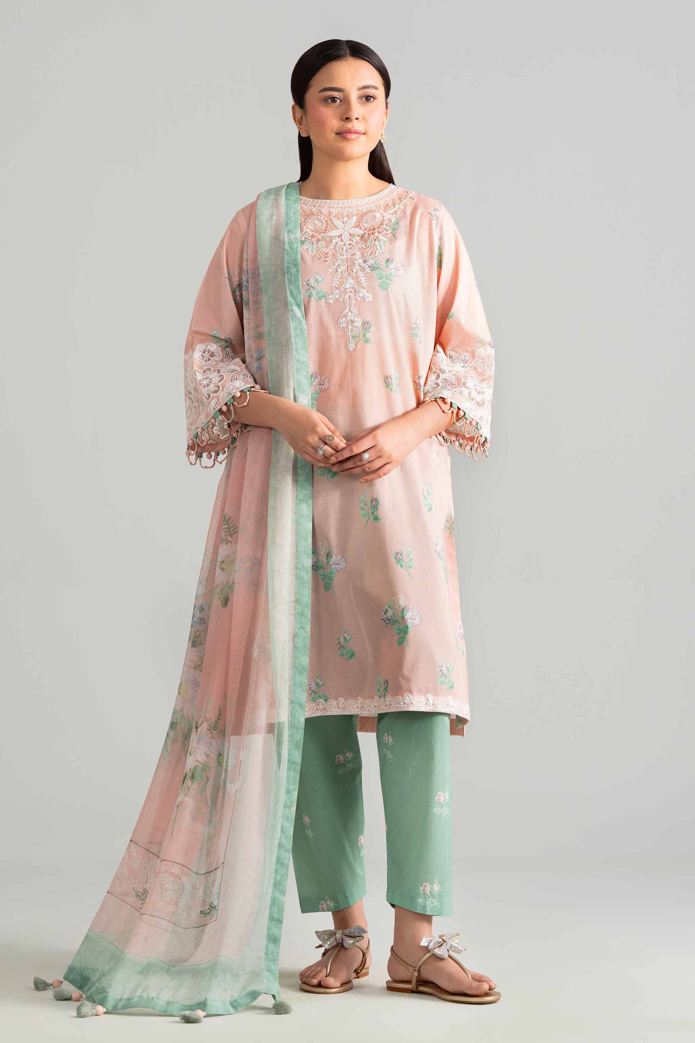 3 Piece - Digital Printed Embroidered Suit - 42601910 for Women - Unstitched Collection | Nishat | Shop Online