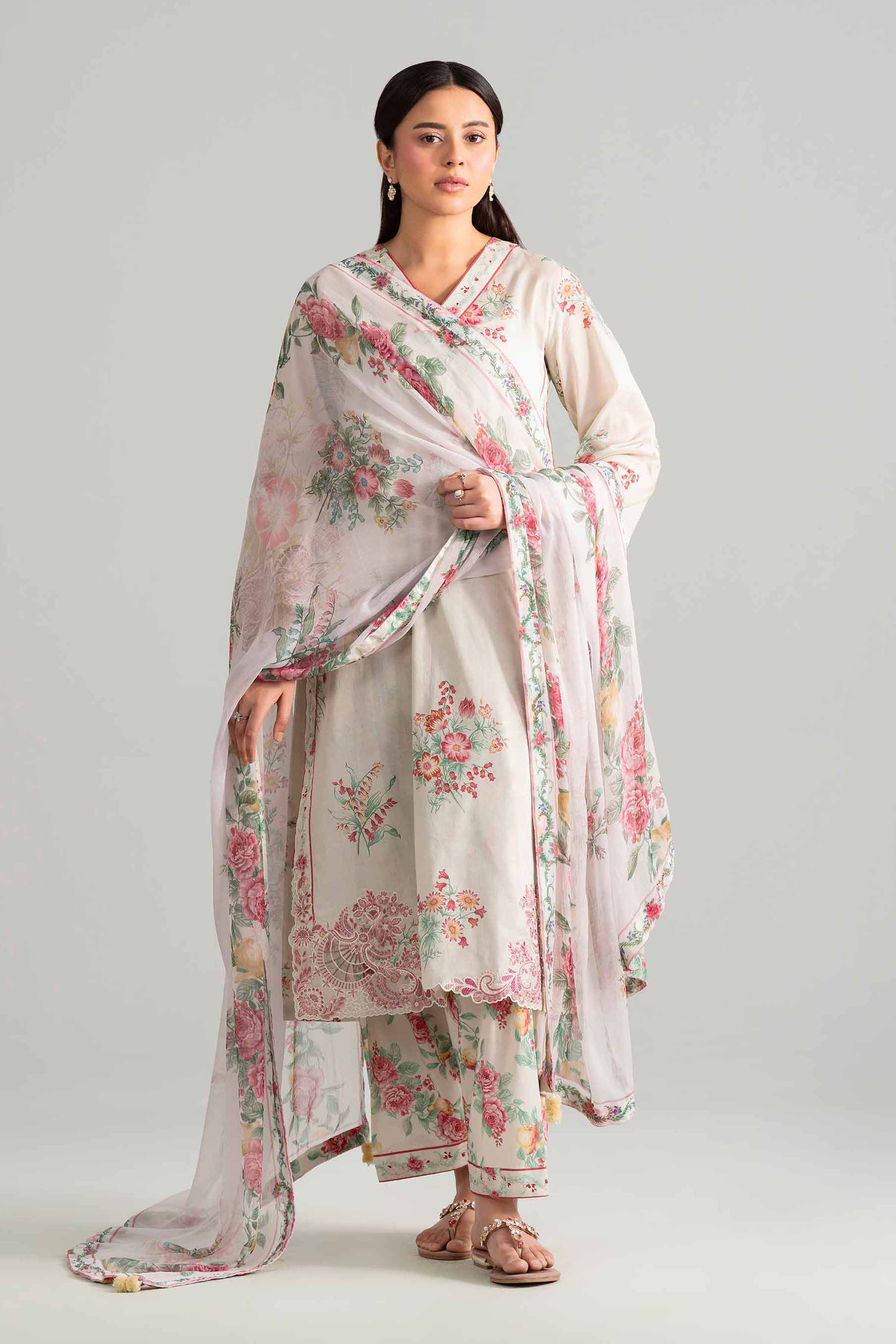 3 Piece - Digital Printed Embroidered Suit - 42601912 for Women - Unstitched Collection | Nishat | Shop Online