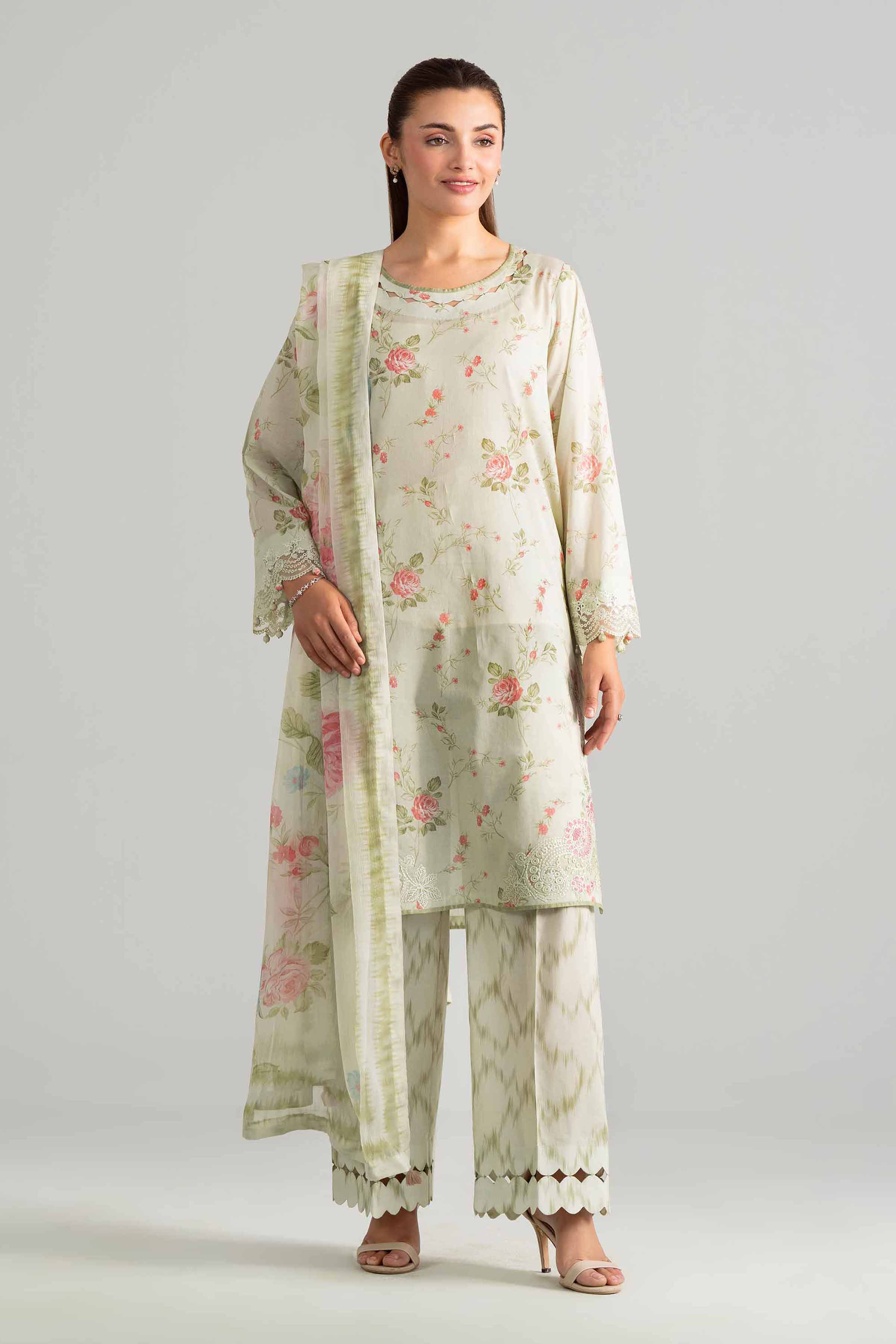 3 Piece - Digital Printed Embroidered Suit - 42601913 for Women - Unstitched Collection | Nishat | Shop Online