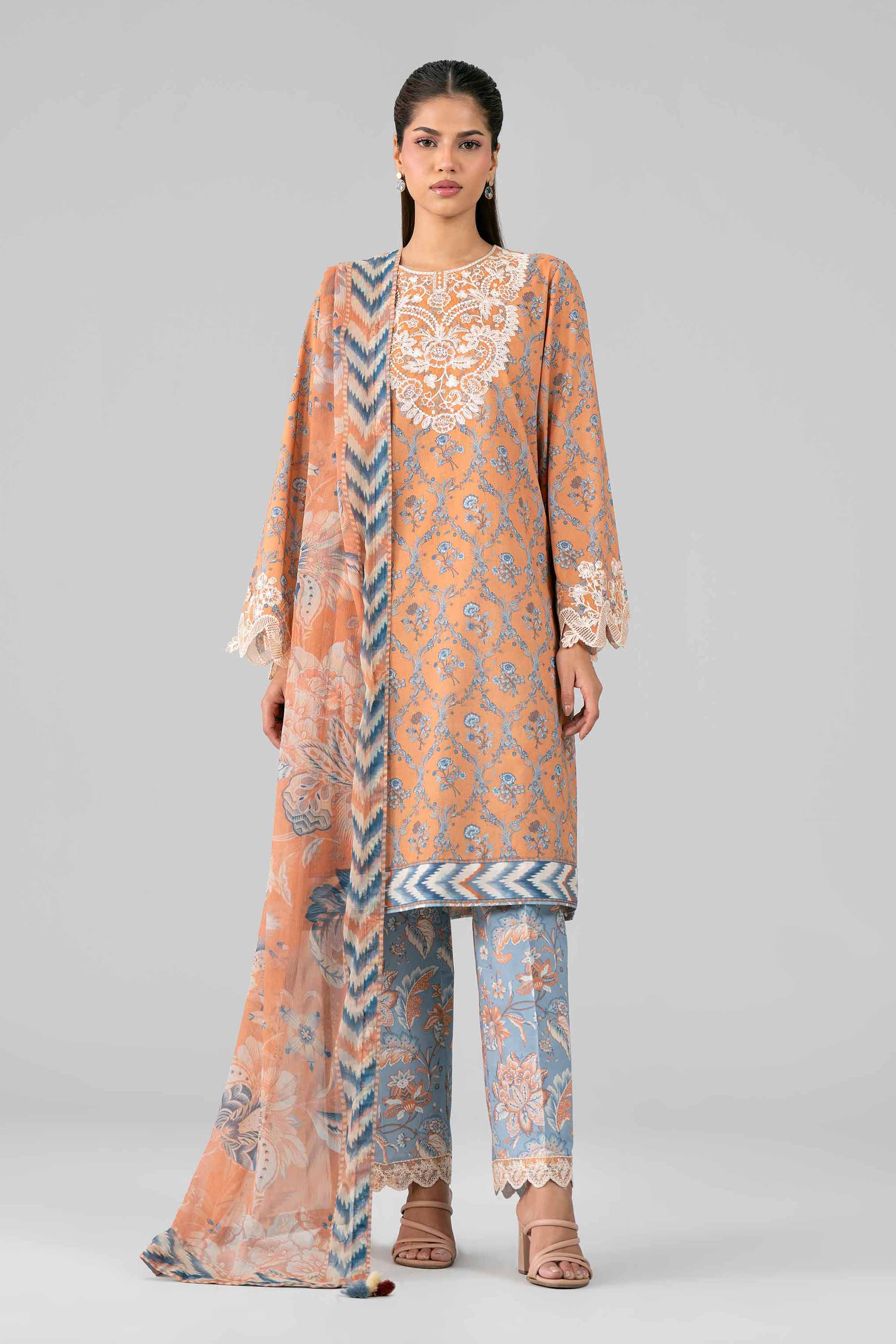 3 Piece - Digital Printed Embroidered Suit - 42601914 for Women - Unstitched Collection | Nishat | Shop Online
