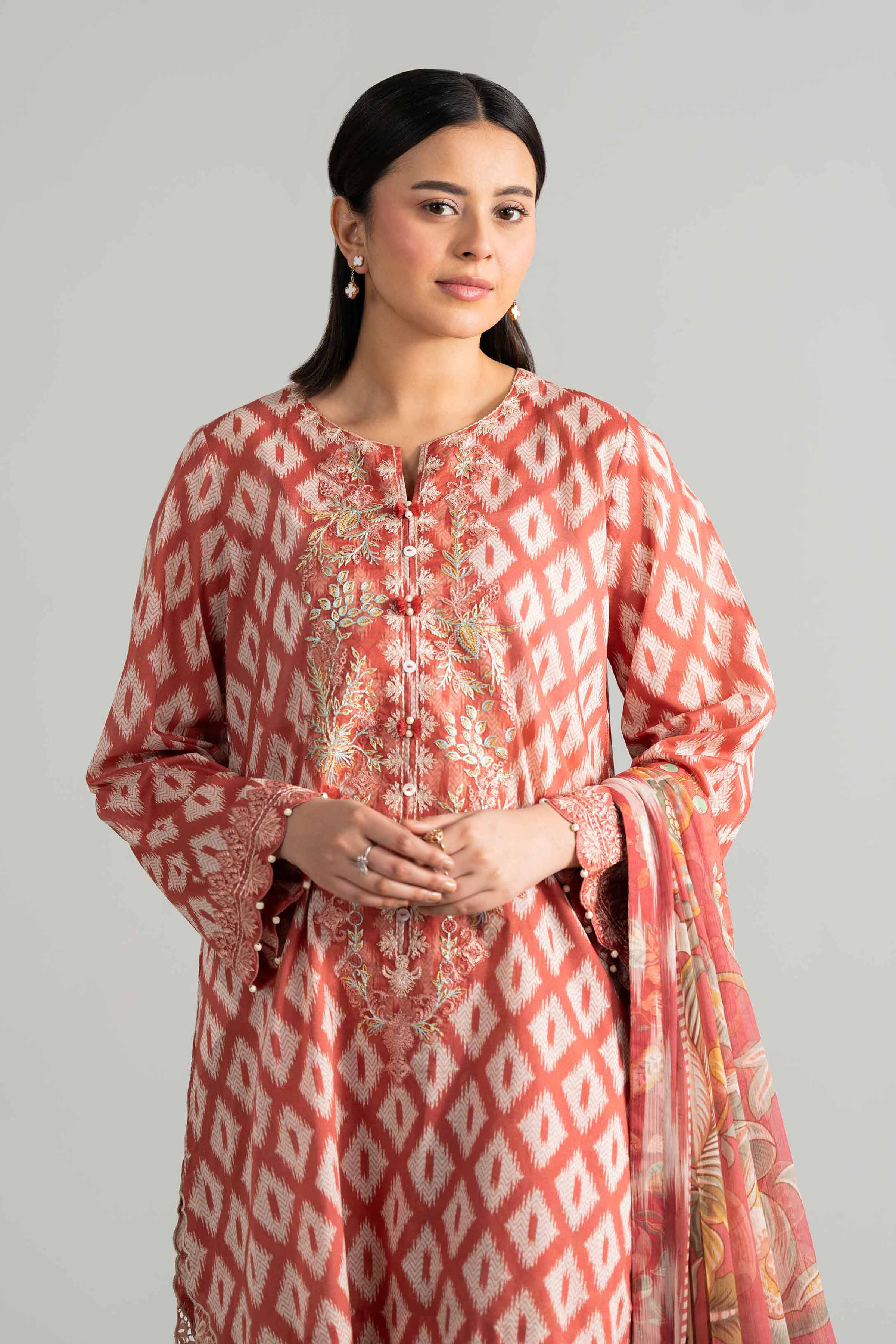 3 Piece - Digital Printed Embroidered Suit - 42601915 for Women - Unstitched Collection | Nishat | Shop Online